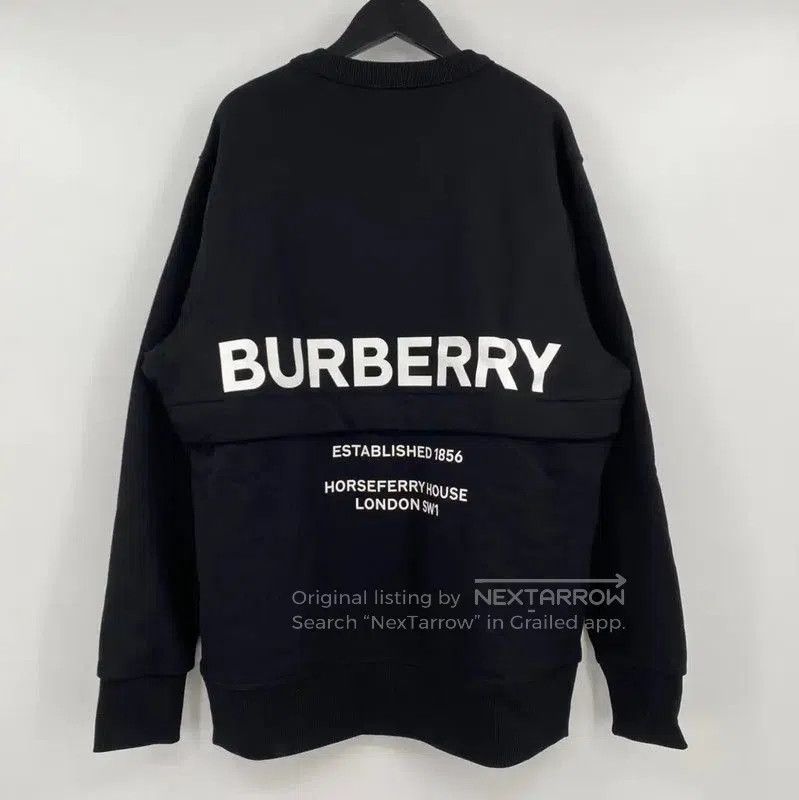 Burberry Burberry Men's Black Cotton Long Sleeve Sweatshirt. Size US M / EU 48-50 / 2 - 1 Thumbnail
