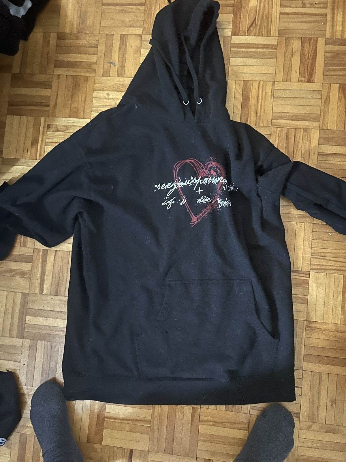 Japanese Brand × Mostly Heard Rarely Seen × Vintage If i die young hoodie Size US XL / EU 56 / 4 - 1 Thumbnail