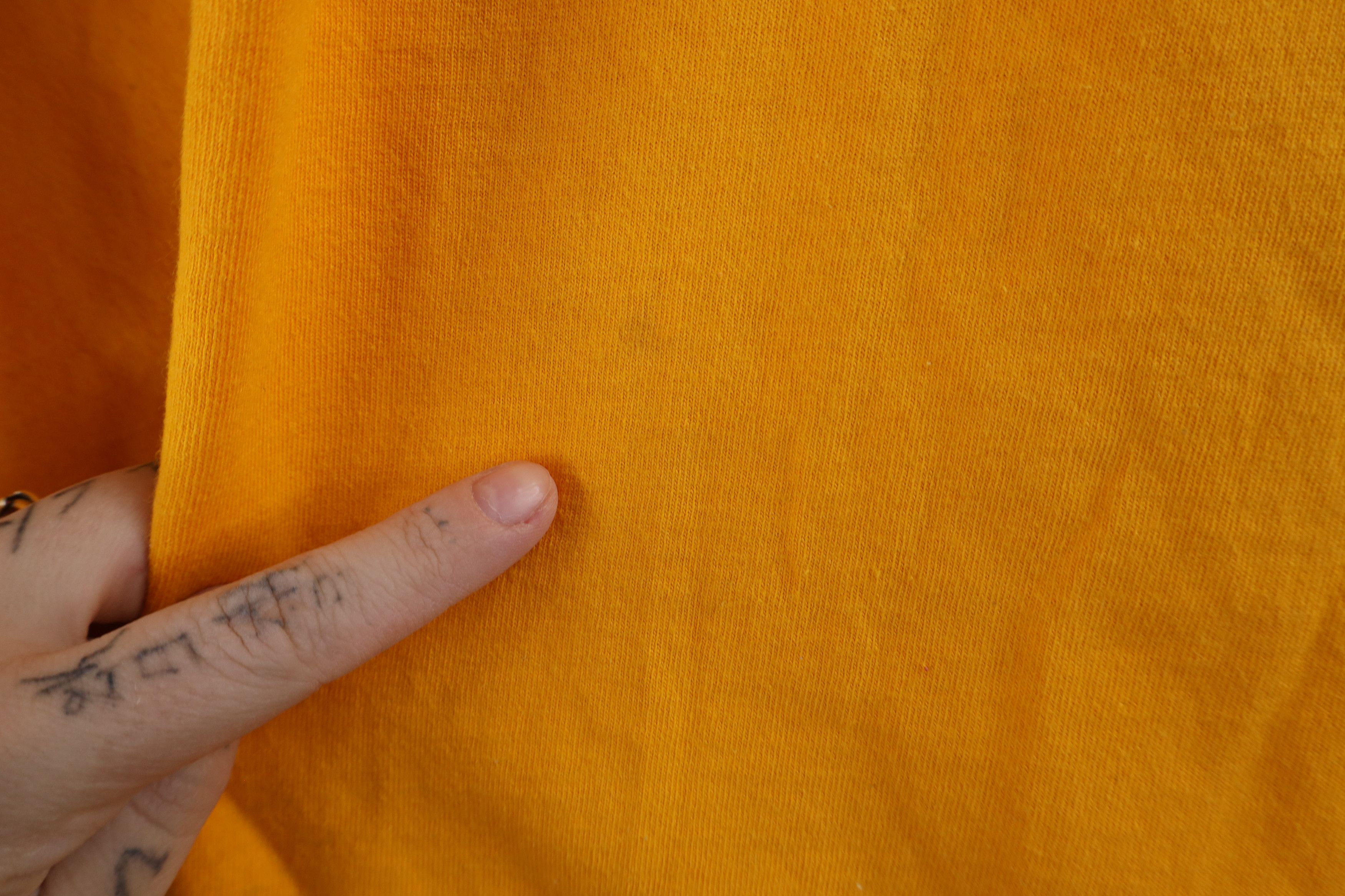 Vintage Vintage 90s Streetwear Short Sleeve T-Shirt Yellow Cotton Size US L / EU 52-54 / 3 - 4 Thumbnail