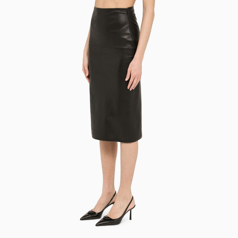 Prada o1d2blof0924 Leather Skirts in Black Size 27" / US 4 / IT 40 - 3 Thumbnail