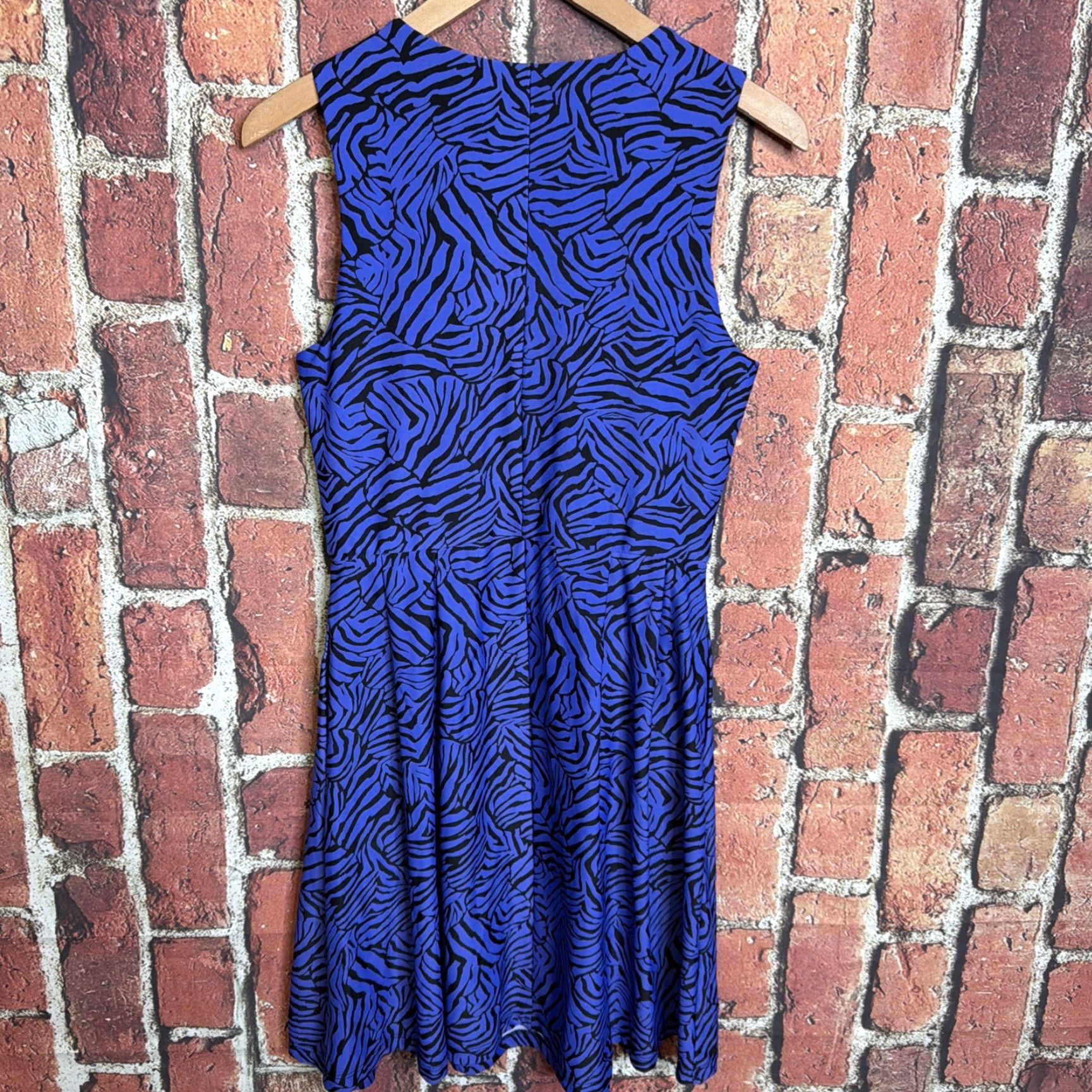 Vintage Jude Connally Shift Dress Sleeveless Purple Abstract Print Knee Length M Women Size M / US 6-8 / IT 42-44 - 3 Thumbnail