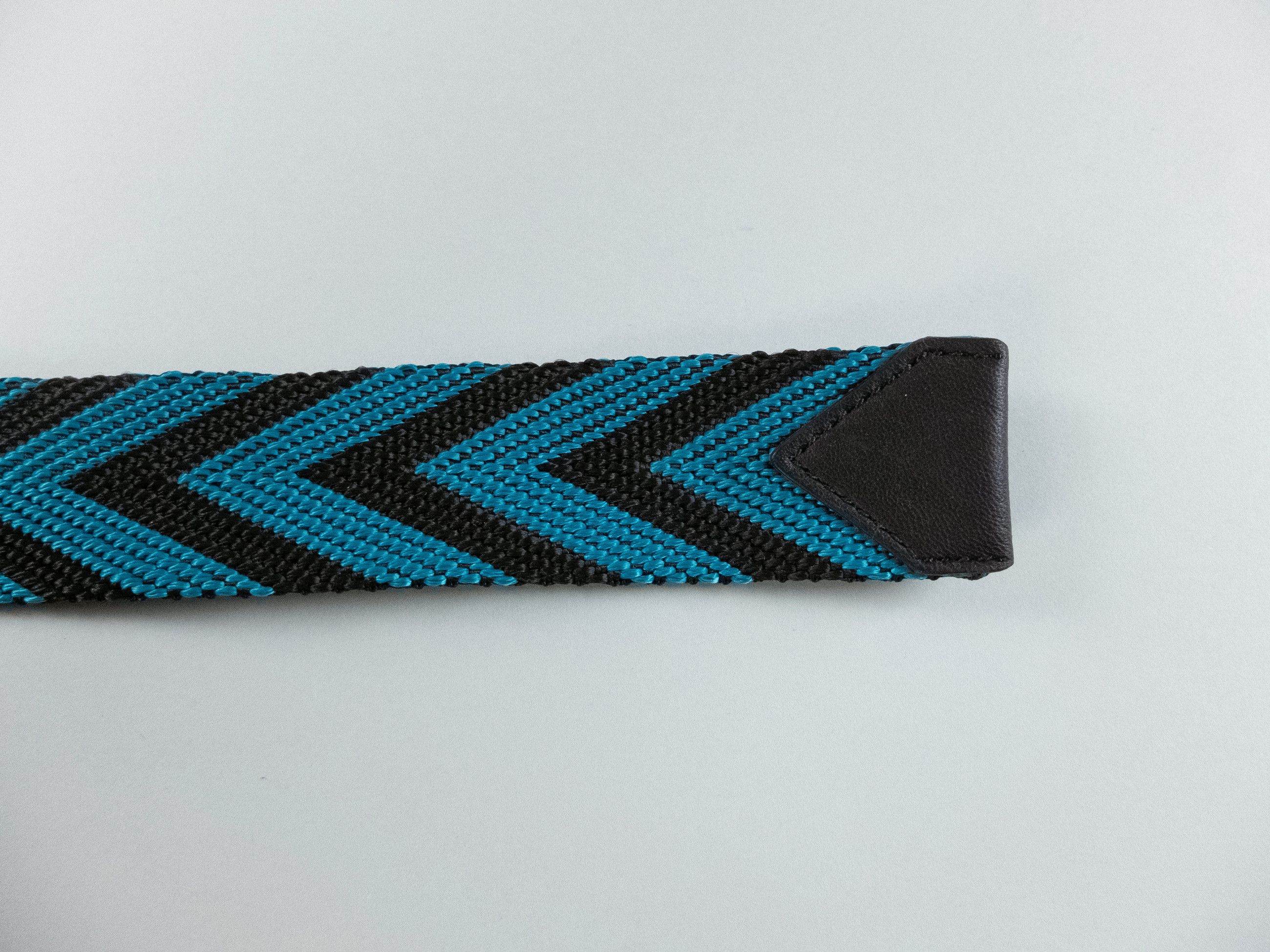 Bottega Veneta BOTTEGA VENETA fondant & blue chevron woven fabric belt 105 Size 40 - 9 Thumbnail