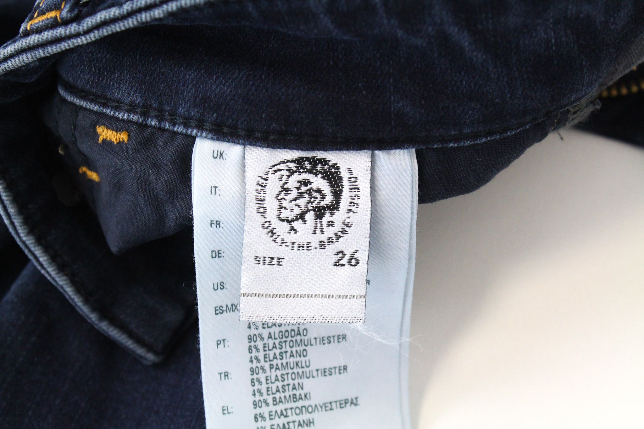 Diesel SLANDY-ZIP 083AM W26/L30 Blue Zipped Jeans 70291 Size 26" / US 2 / IT 38 - 6 Thumbnail