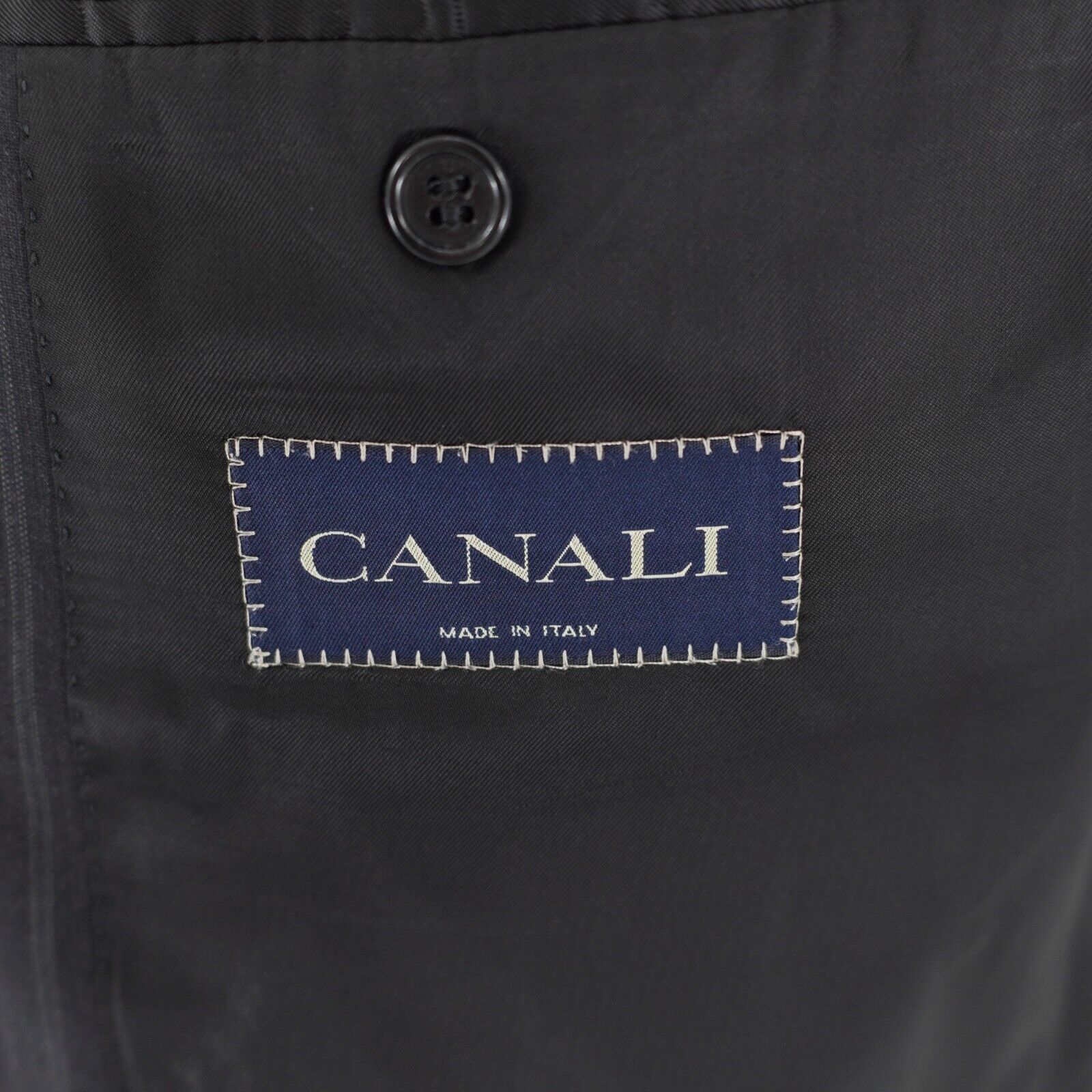 Canali DAMAGED Canali Pure Wool Gray Striped Suit Jacket 2 Button 4 Size 42R - 10 Thumbnail