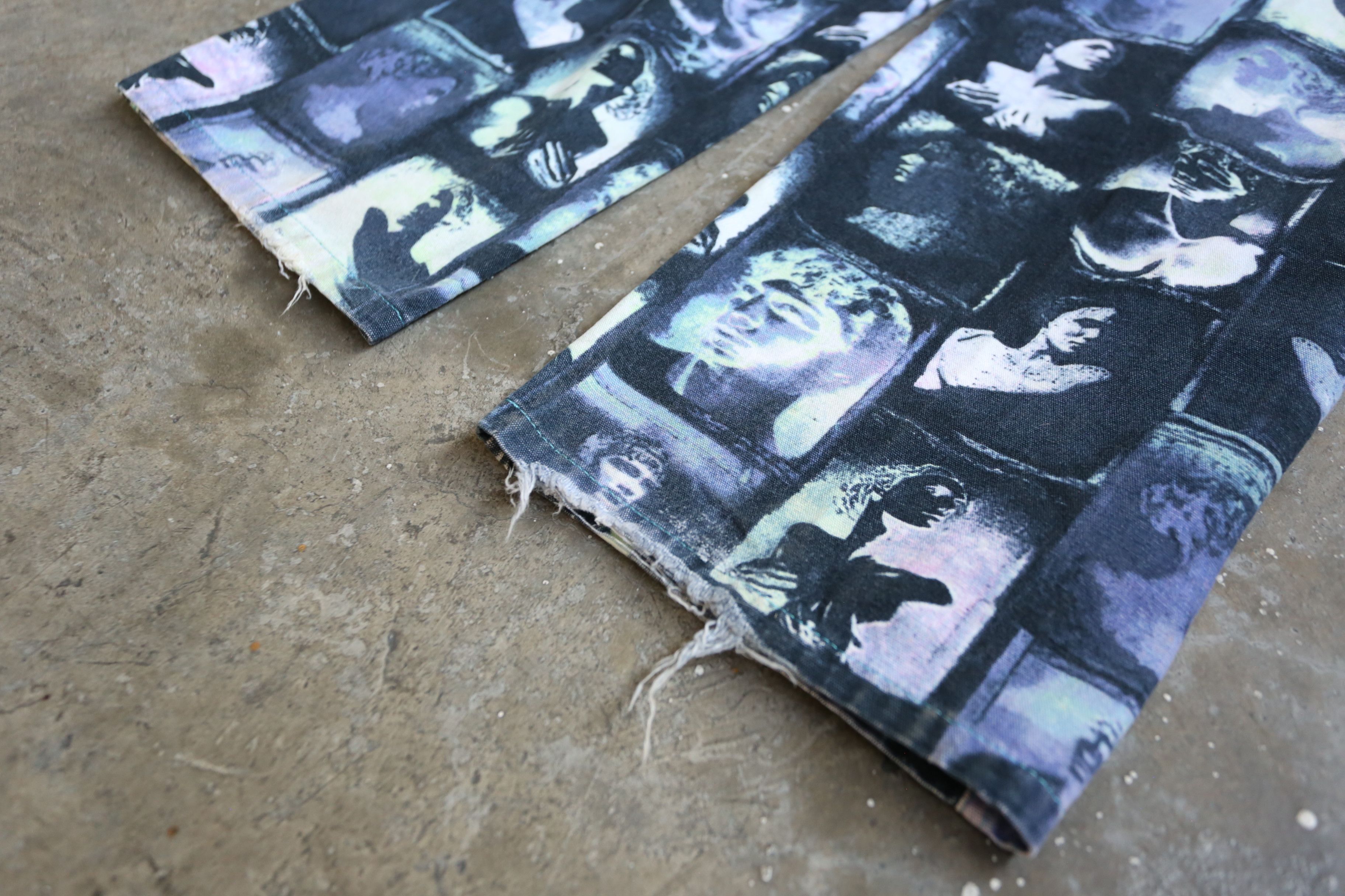 Jean Paul Gaultier Jean Paul Gaultier - F/W 92 - "Roman Faces" Denim Jean Size US 31 - 3 Thumbnail