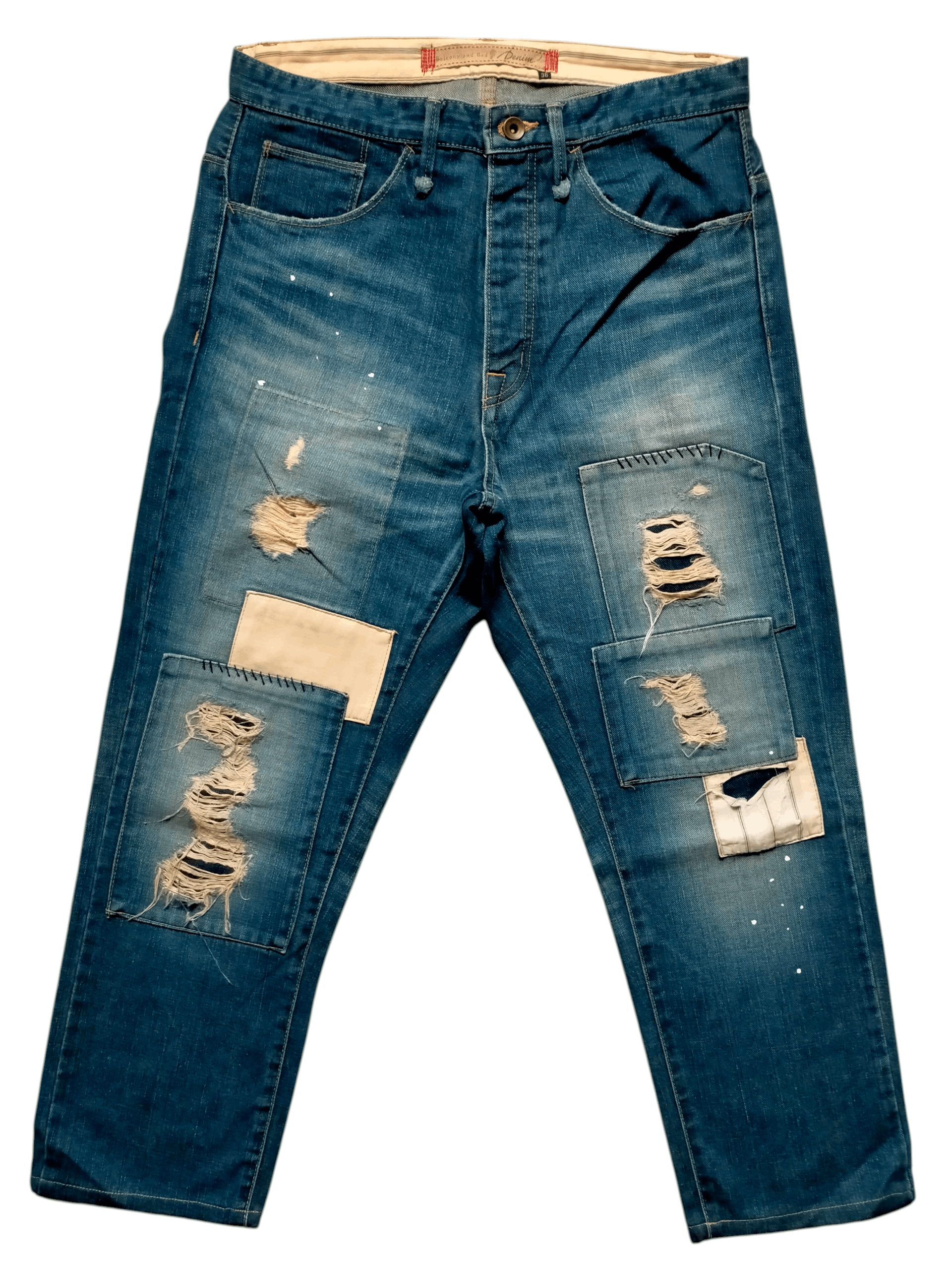 Hysteric Glamour Japanese Patchwork buckle back denim pants Size US 32 / EU 48 - 1 Thumbnail