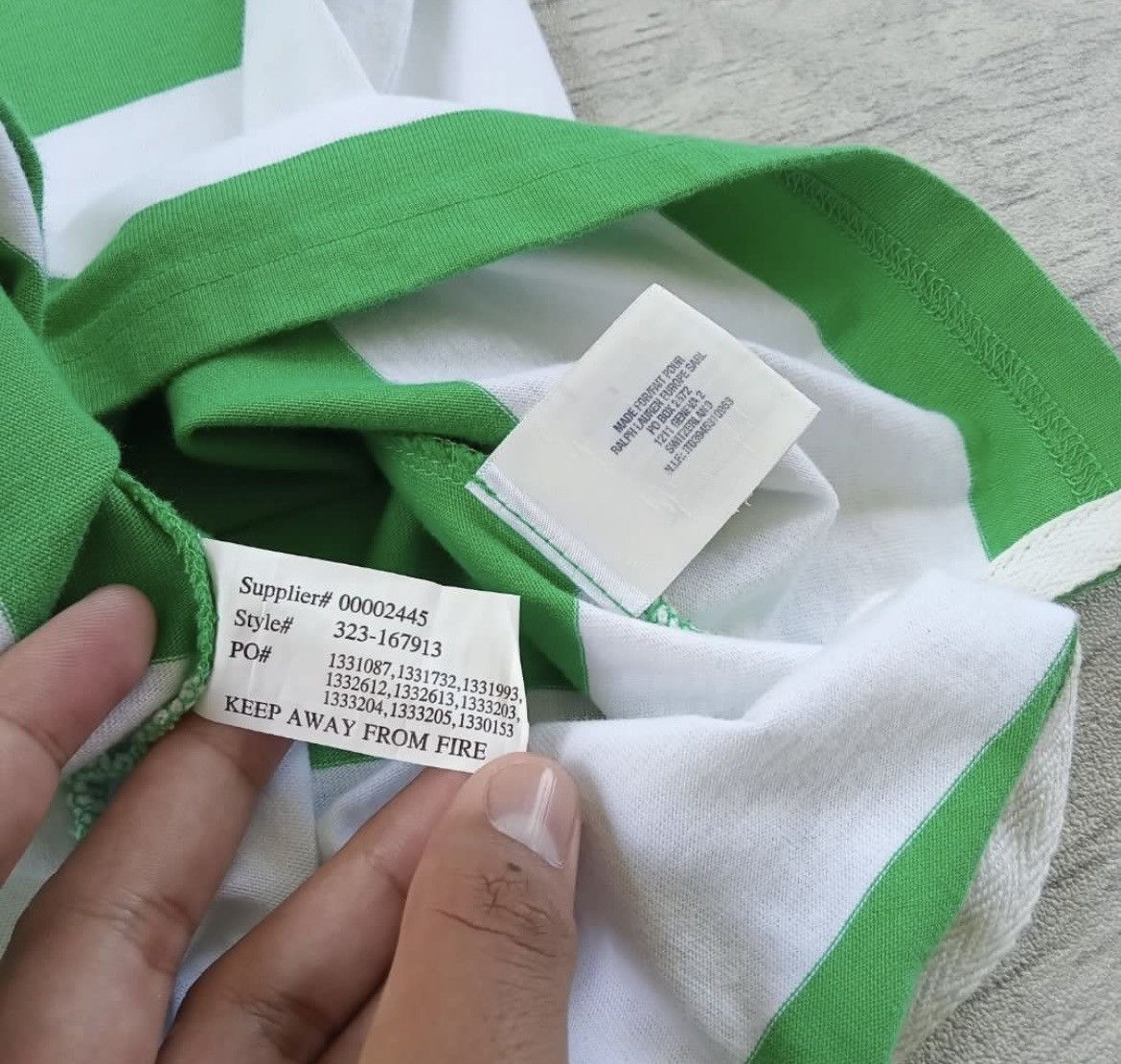 Polo Ralph Lauren × Ralph Lauren Polo Ralph Lauren Striped Green/White Polos Xl Boy Size US XL / EU 56 / 4 - 6 Thumbnail