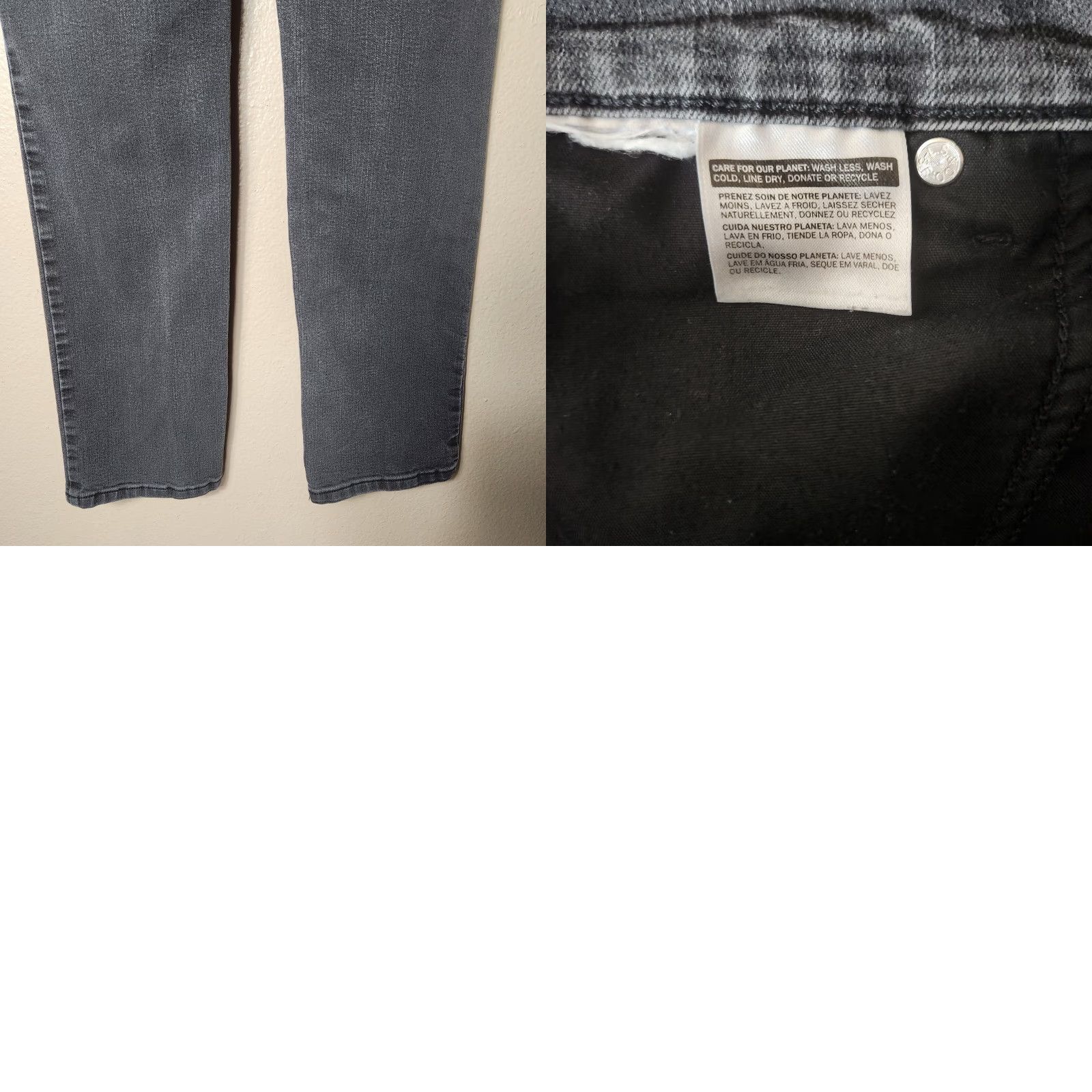 Levi's Levi's 505 Straight Mid Rise Jeans Womens Size 6 Gray Denim Regular Style Classic Vintage: No Size 28" / US 6 / IT 42 - 8 Thumbnail