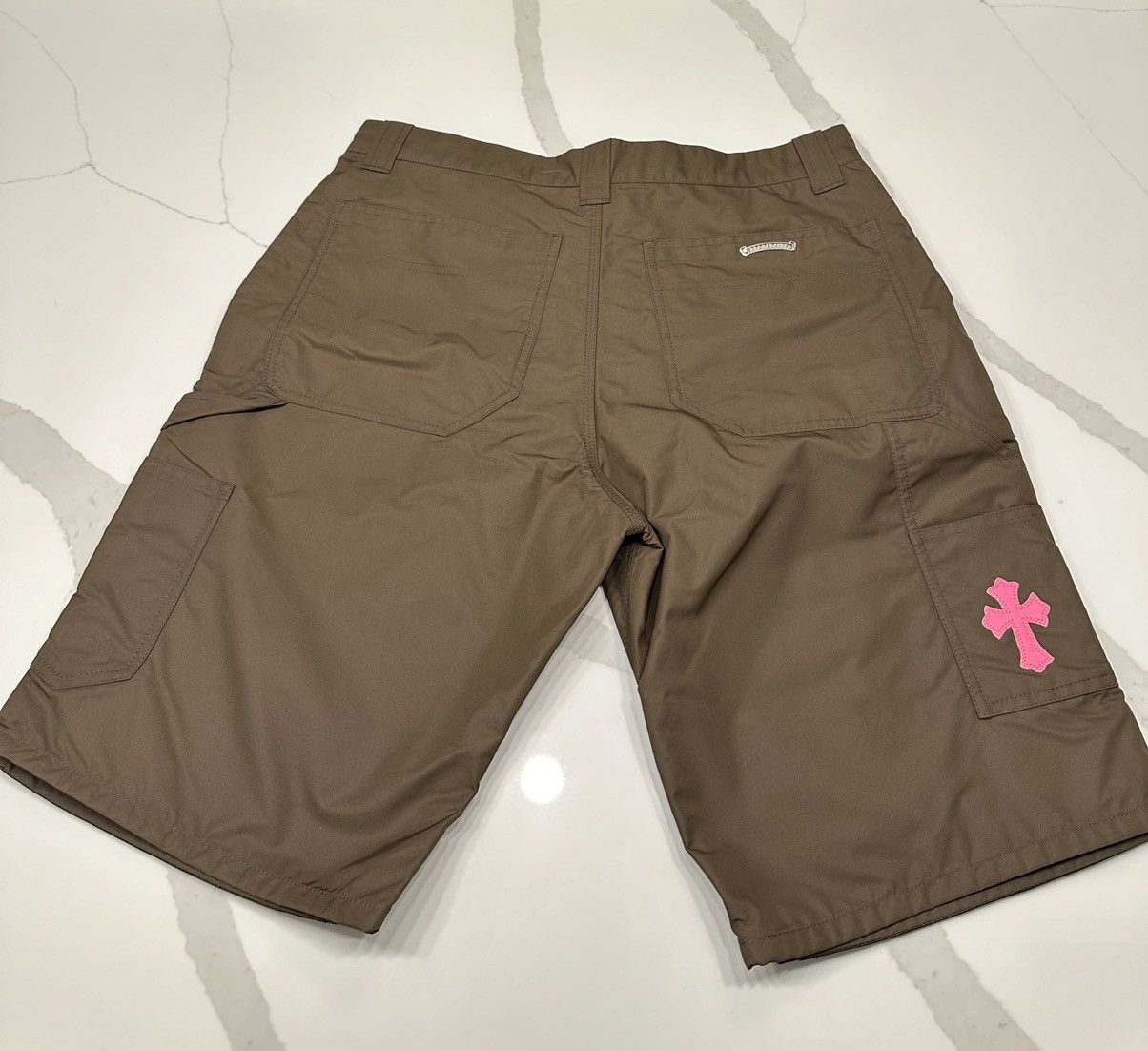 Chrome Hearts 🔥Chrome Hearts Double Knee Leather Brown Shorts🔥 Size US 34 / EU 50 - 2 Thumbnail