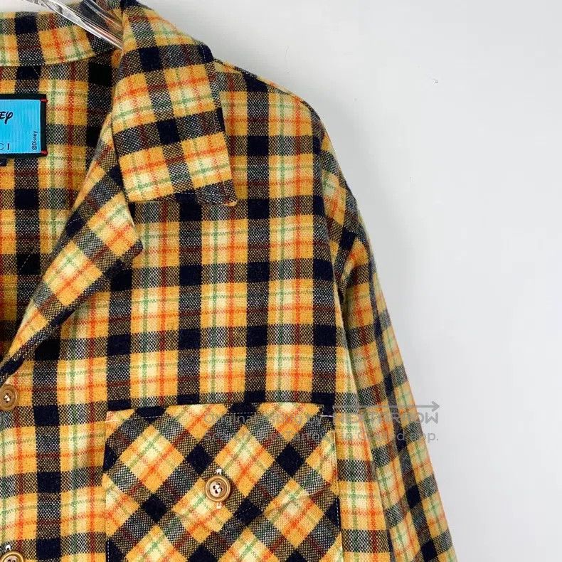 Gucci Gucci Yellow Donald Duck embroidered plaid wool lapel sing Size US M / EU 48-50 / 2 - 3 Thumbnail