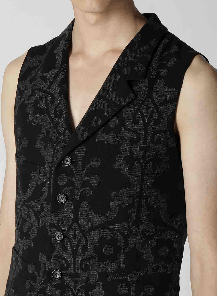 Yohji Yamamoto Yohji Yamamoto Pour Homme INDIAN LEFT DECORATIVE CLOTH VEST Size US M / EU 48-50 / 2 - 11 Thumbnail