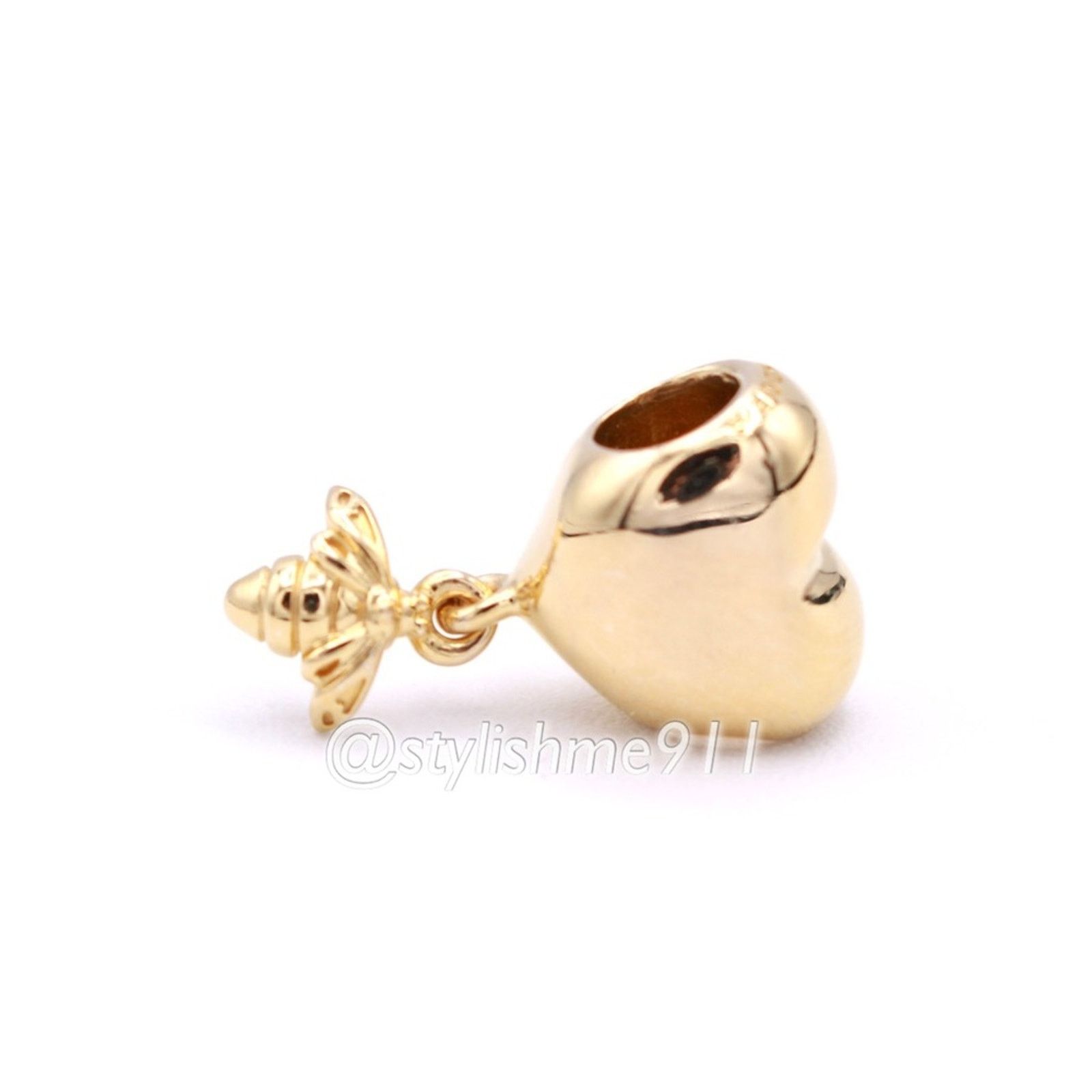 pandora Authentic Pandora Pandora Shine Heart and Bee Charm - 767022 Size ONE SIZE - 8 Thumbnail