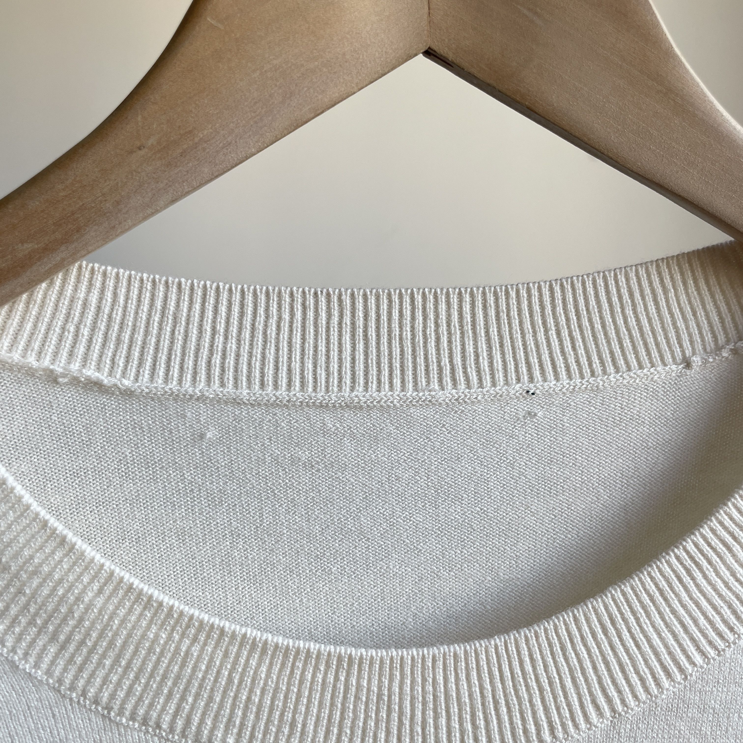 Polo Ralph Lauren Polo Ralph Lauren Womens Bow Cuff Cotton Blend Cream Sweater Size L / US 10 / IT 46 - 7 Thumbnail