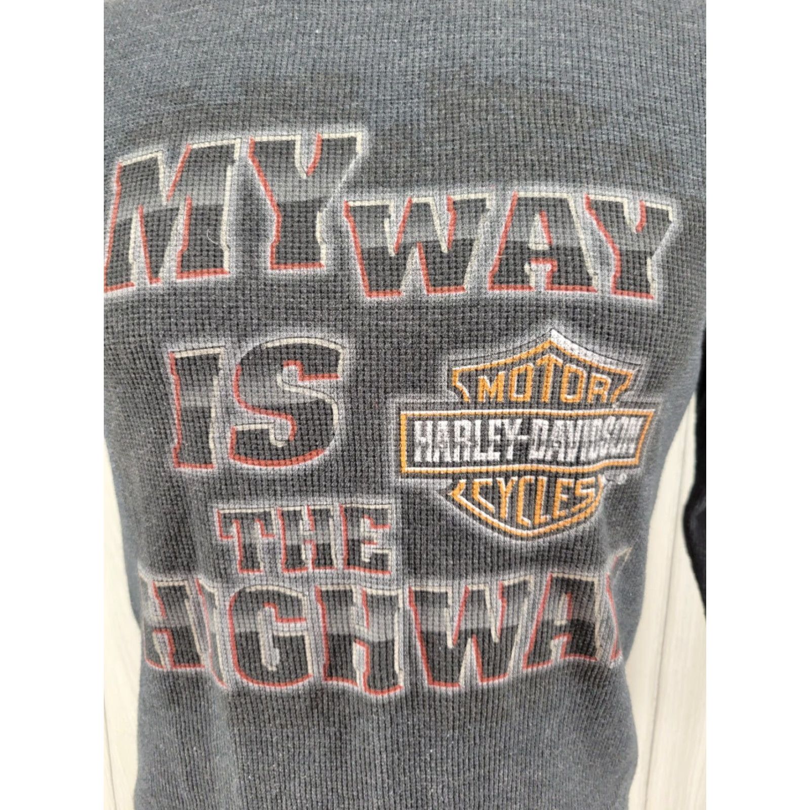 Harley Davidson Harley-Davidson T-Shirt Men Long Sleeve Pullover California Thermal Gray M Regular Camo Logo Graphic Size US M / EU 48-50 / 2 - 3 Thumbnail