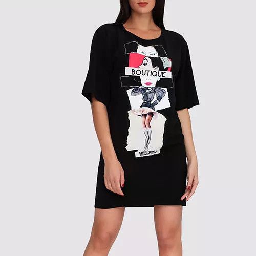 Moschino Moschino Boutique Printed Loose Fitting Dress US 8 Size M / US 6-8 / IT 42-44 - 1 Thumbnail