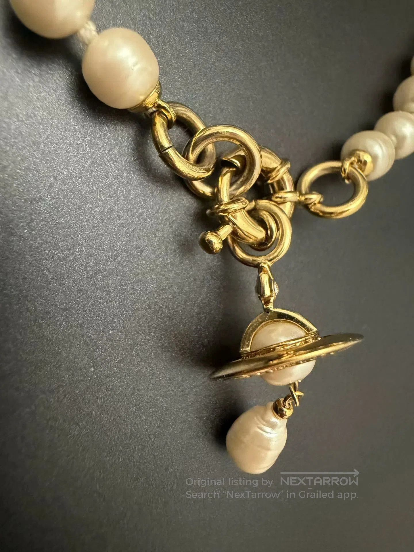 Vivienne Westwood Vivienne Westwood Saturn Pearl Necklace. Size ONE SIZE - 2 Thumbnail