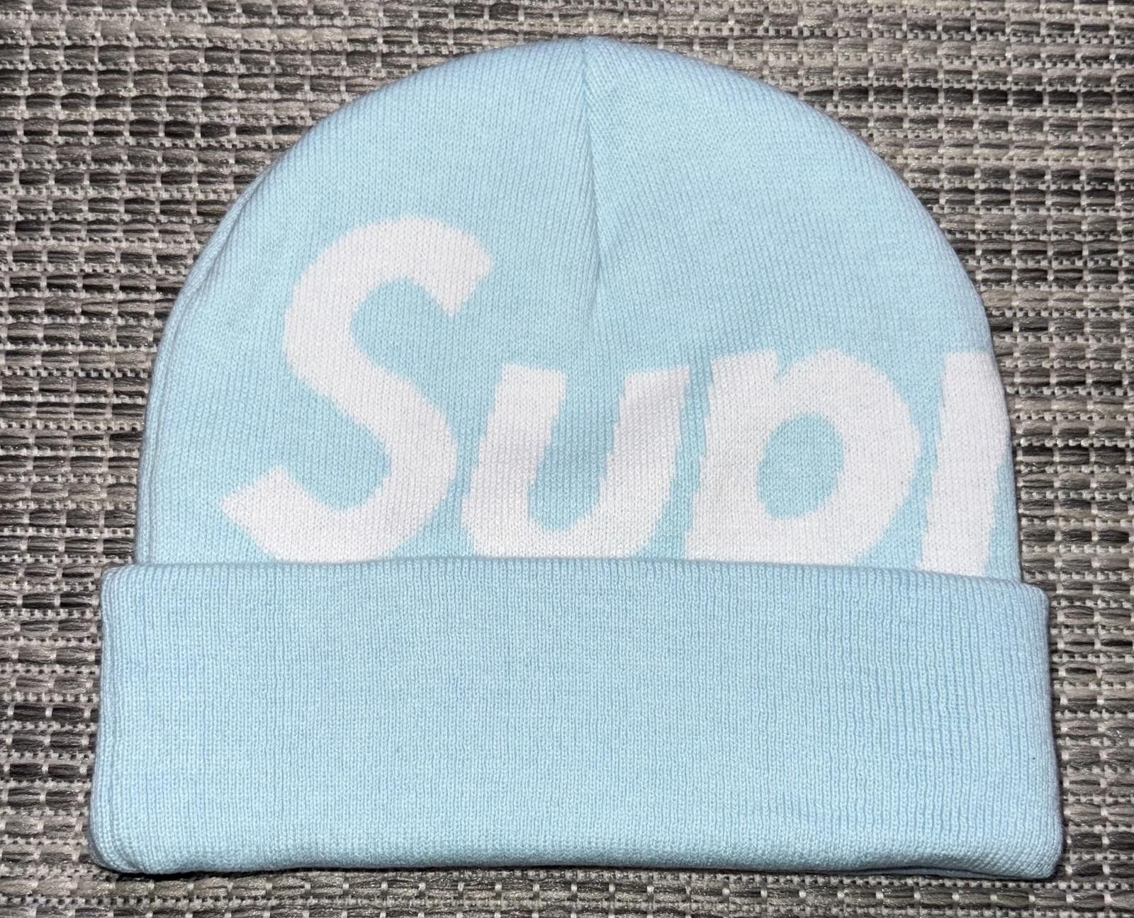 Supreme Supreme Light Blue Big Logo Beanie Size ONE SIZE - 1 Thumbnail