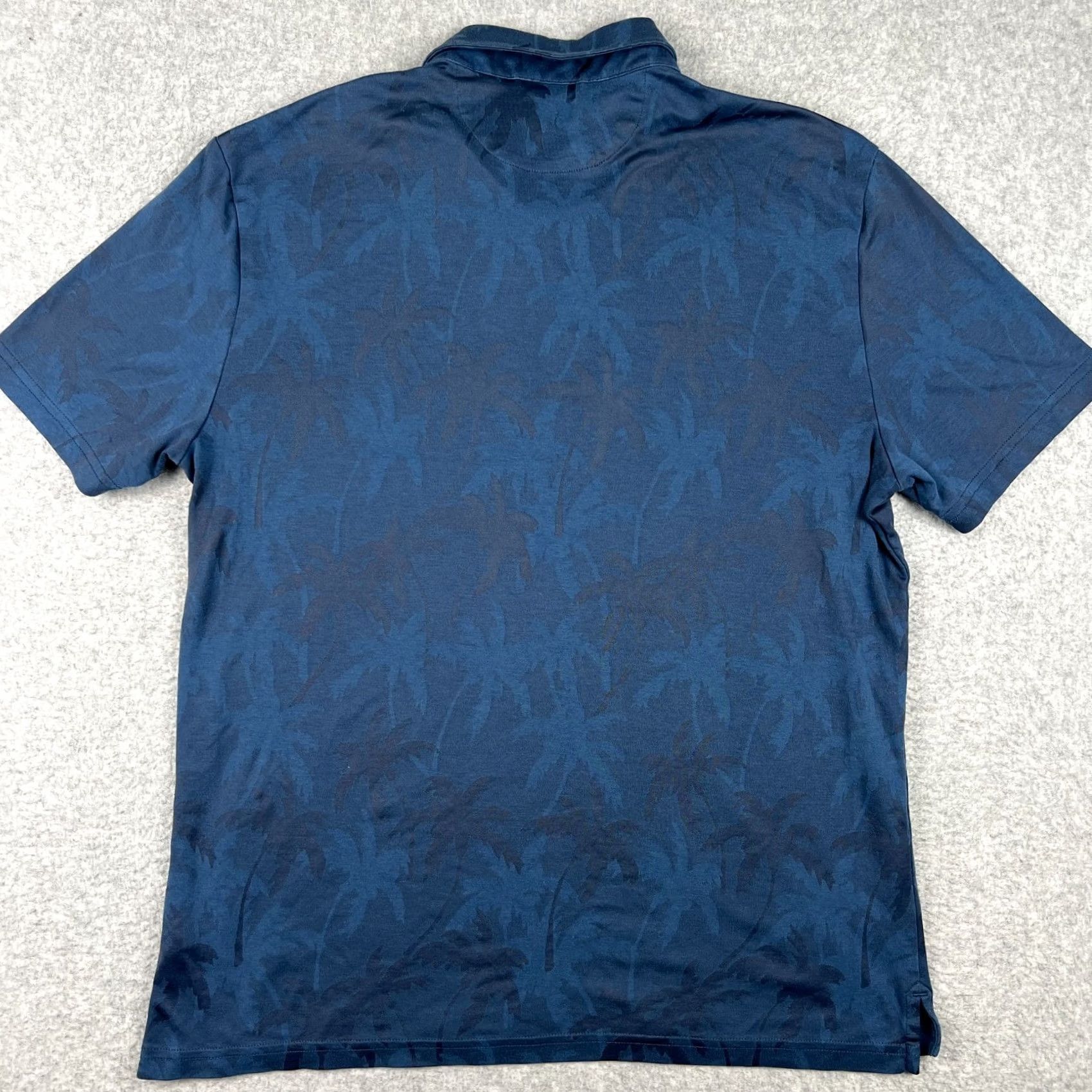 Faherty Faherty Polo Shirt Hawaiian Floral Palm Tree Blue Large Golf Shirt Mens Regular Fit L Size US L / EU 52-54 / 3 - 2 Thumbnail