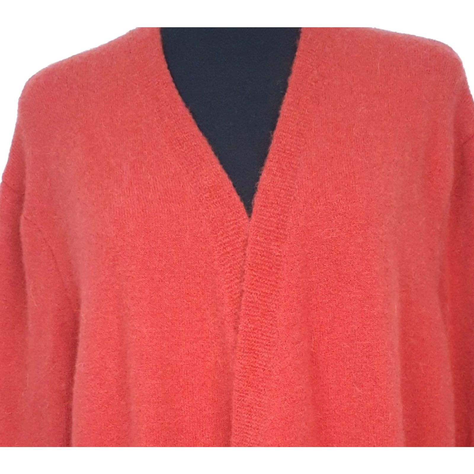 Madewell VINTAGE Madewell Cardigan Sweater Wool Blend Open Front Medium Orange Women Adjustable Pockets Size M / US 6-8 / IT 42-44 - 3 Thumbnail