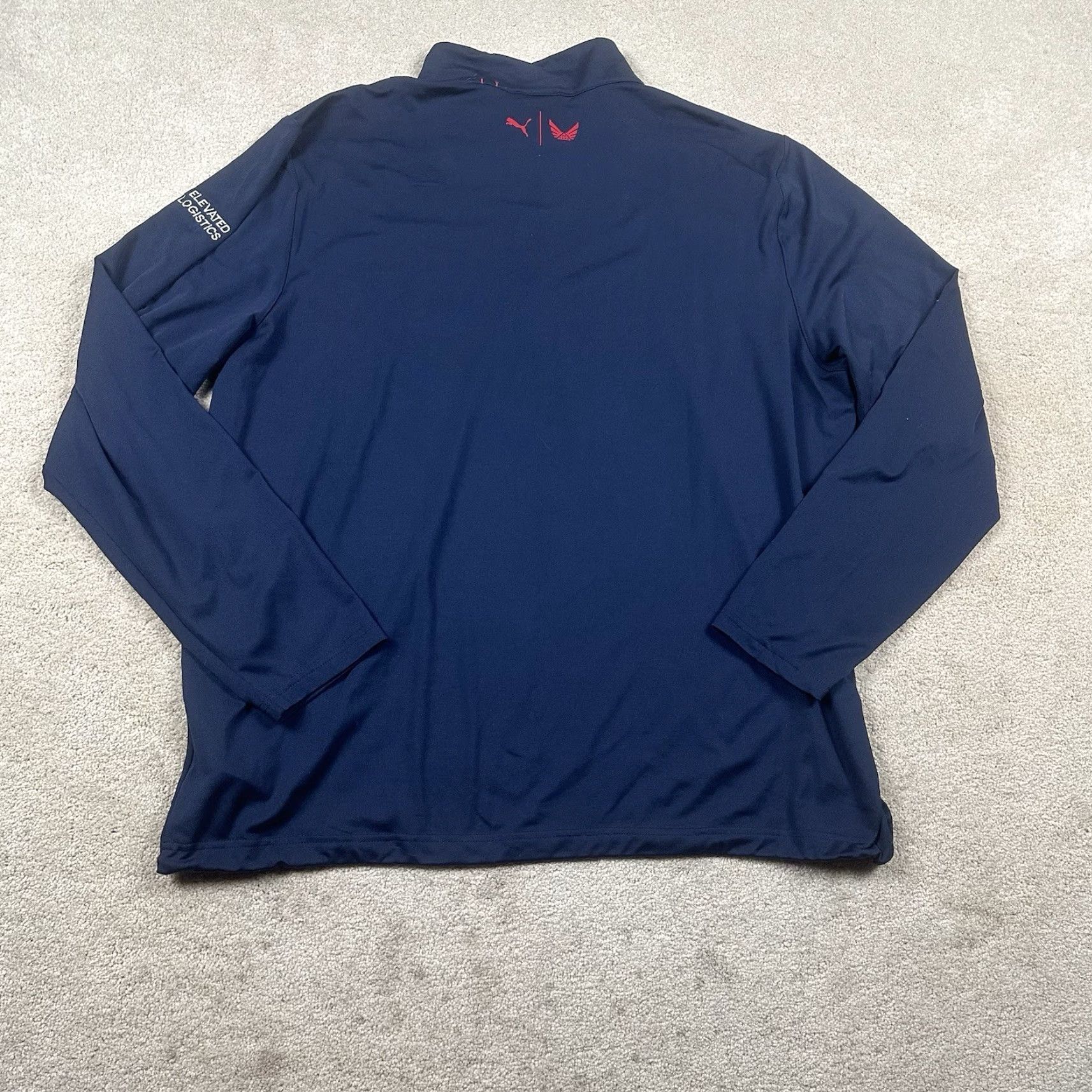Puma PUMA Volition America Pullover Men XL Blue 1/4 Zip Golf Shirt Size US XL / EU 56 / 4 - 3 Thumbnail