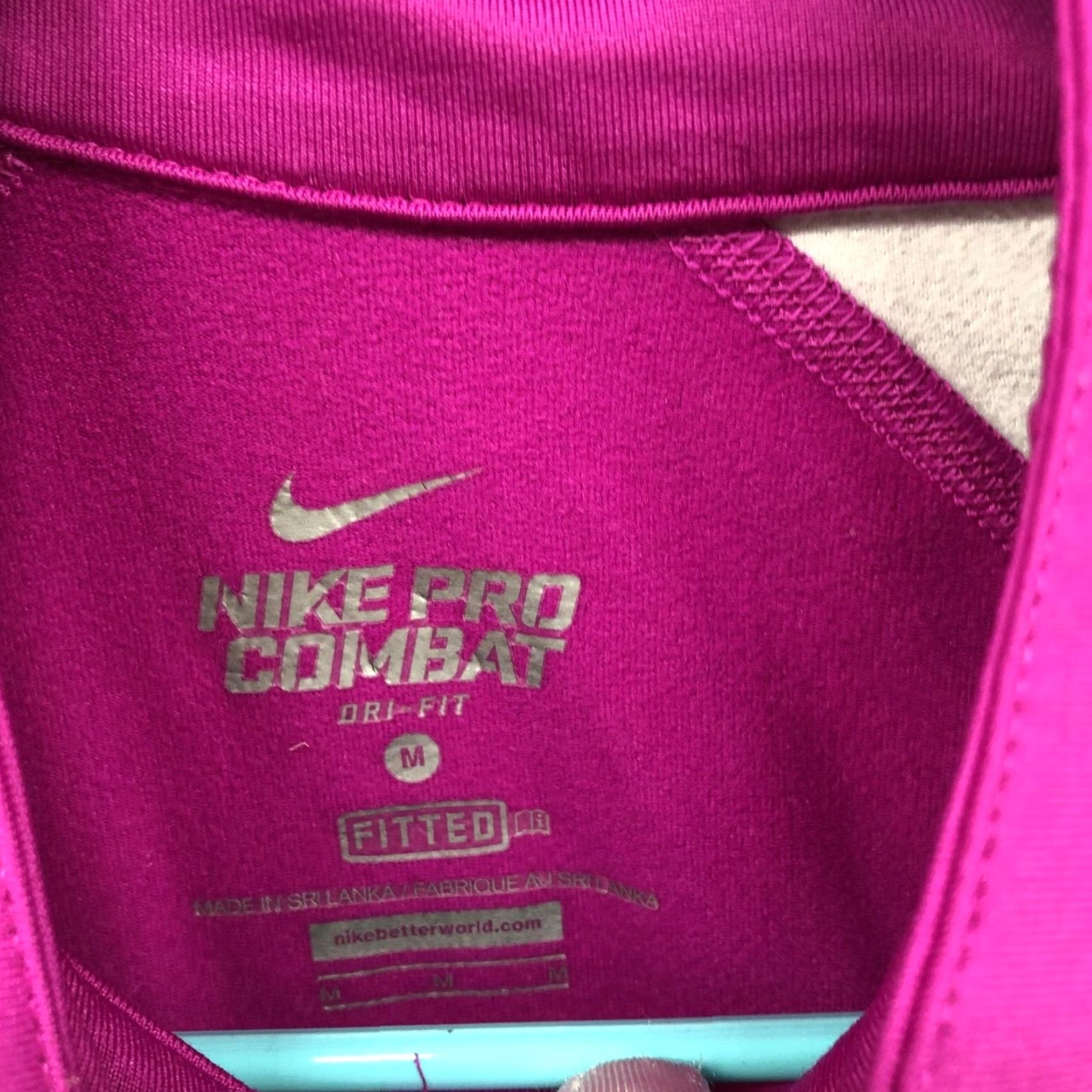 Nike Nike Pro Combat 1/4 Zip Pullover Womens M Therma Fit Dri-Fit Pink Long Sleeve Size M / US 6-8 / IT 42-44 - 6 Thumbnail