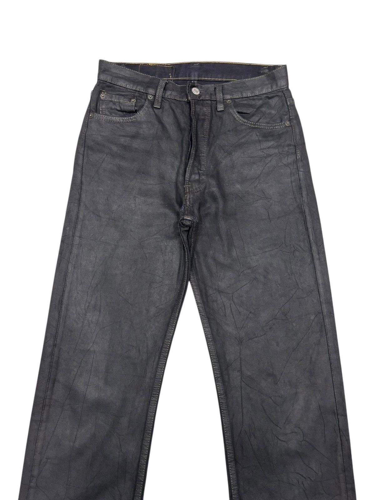 Levi's Levis 501 Waxed Black Denim Jeans Size US 30 / EU 46 - 5 Thumbnail