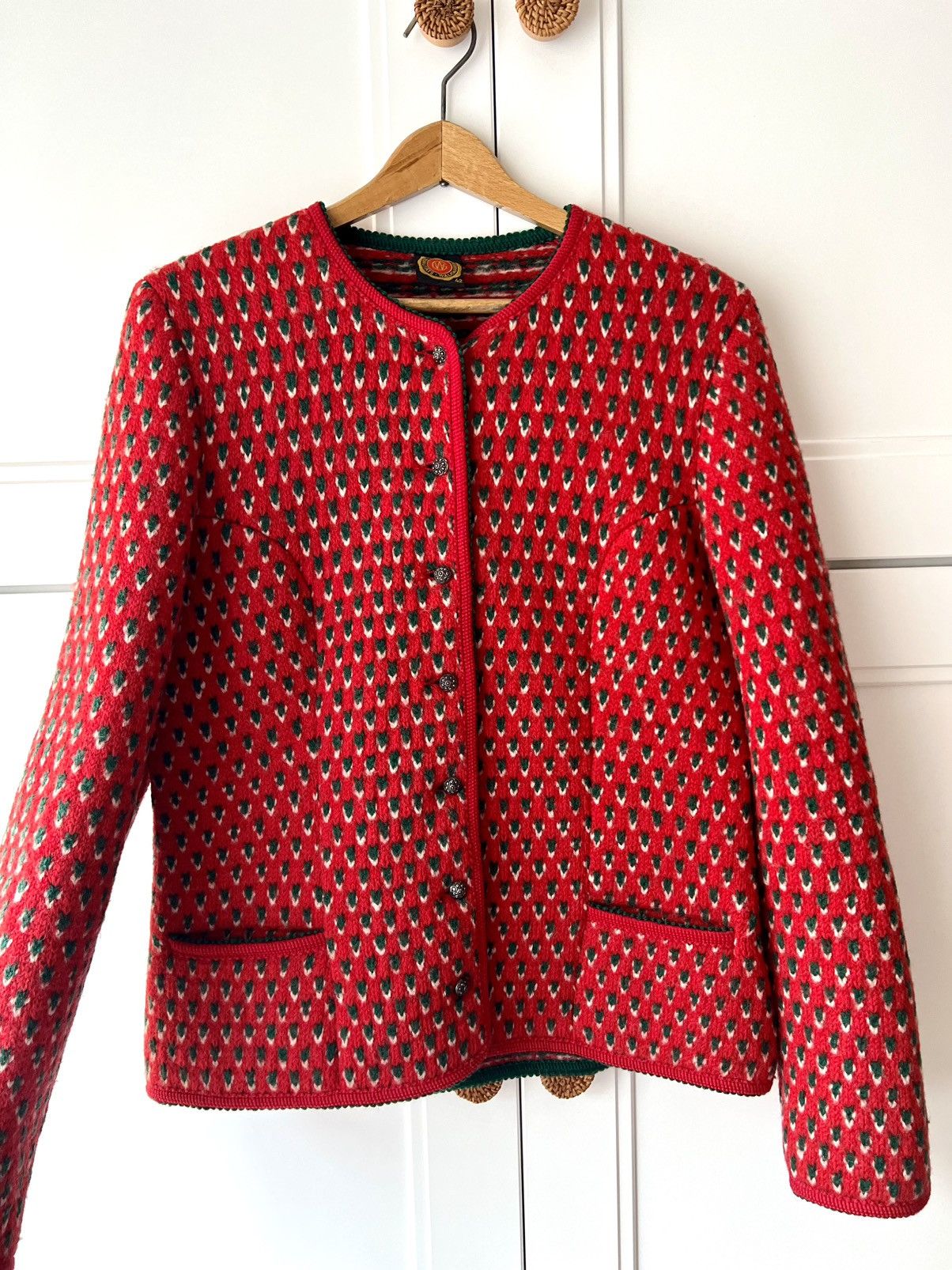 Other 100% wool vintage Strawberry jacket Tiroler Austria Size L / US 10 / IT 46 - 11 Thumbnail