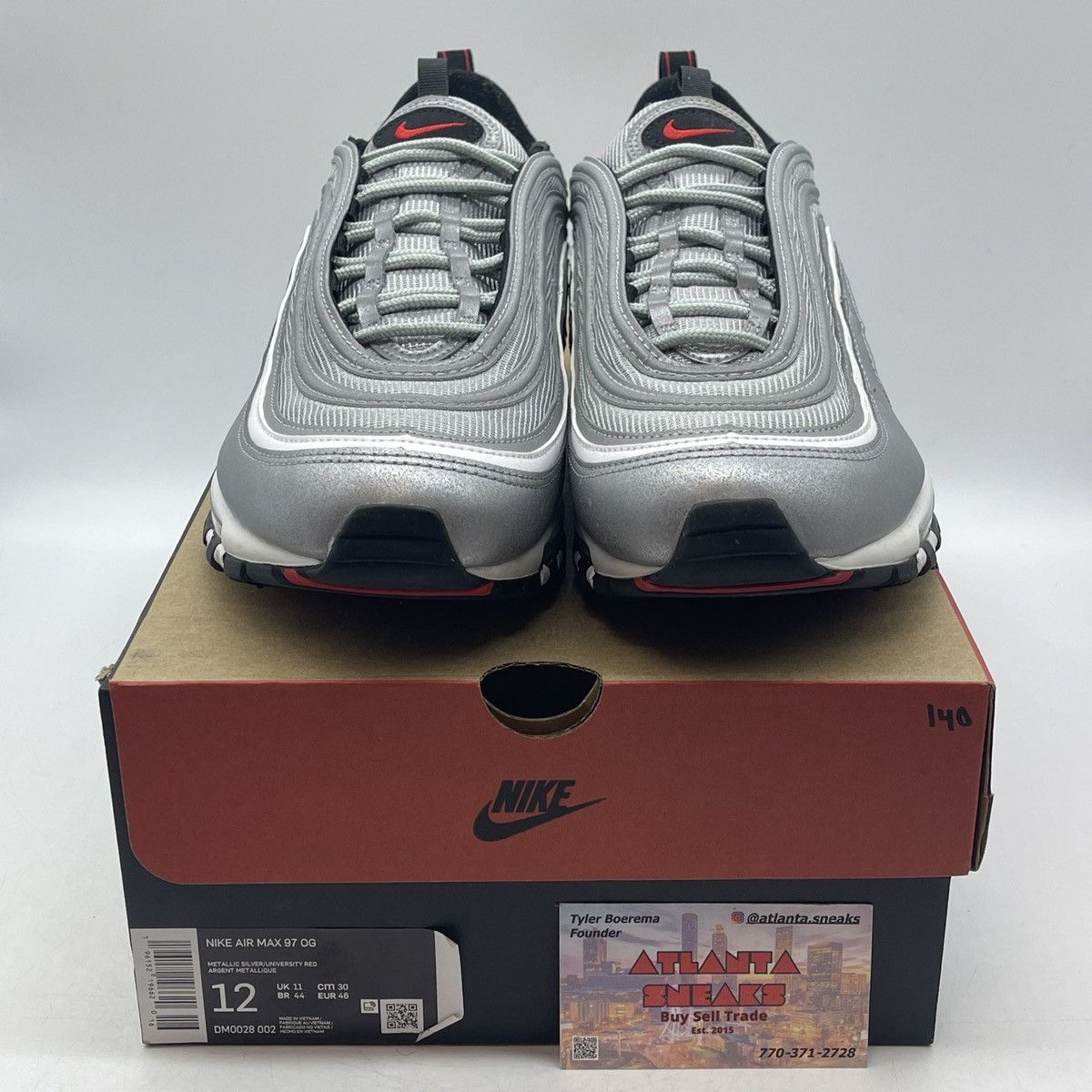 Nike Air max 97 silver bullet Size US 12 / EU 45 - 2 Thumbnail