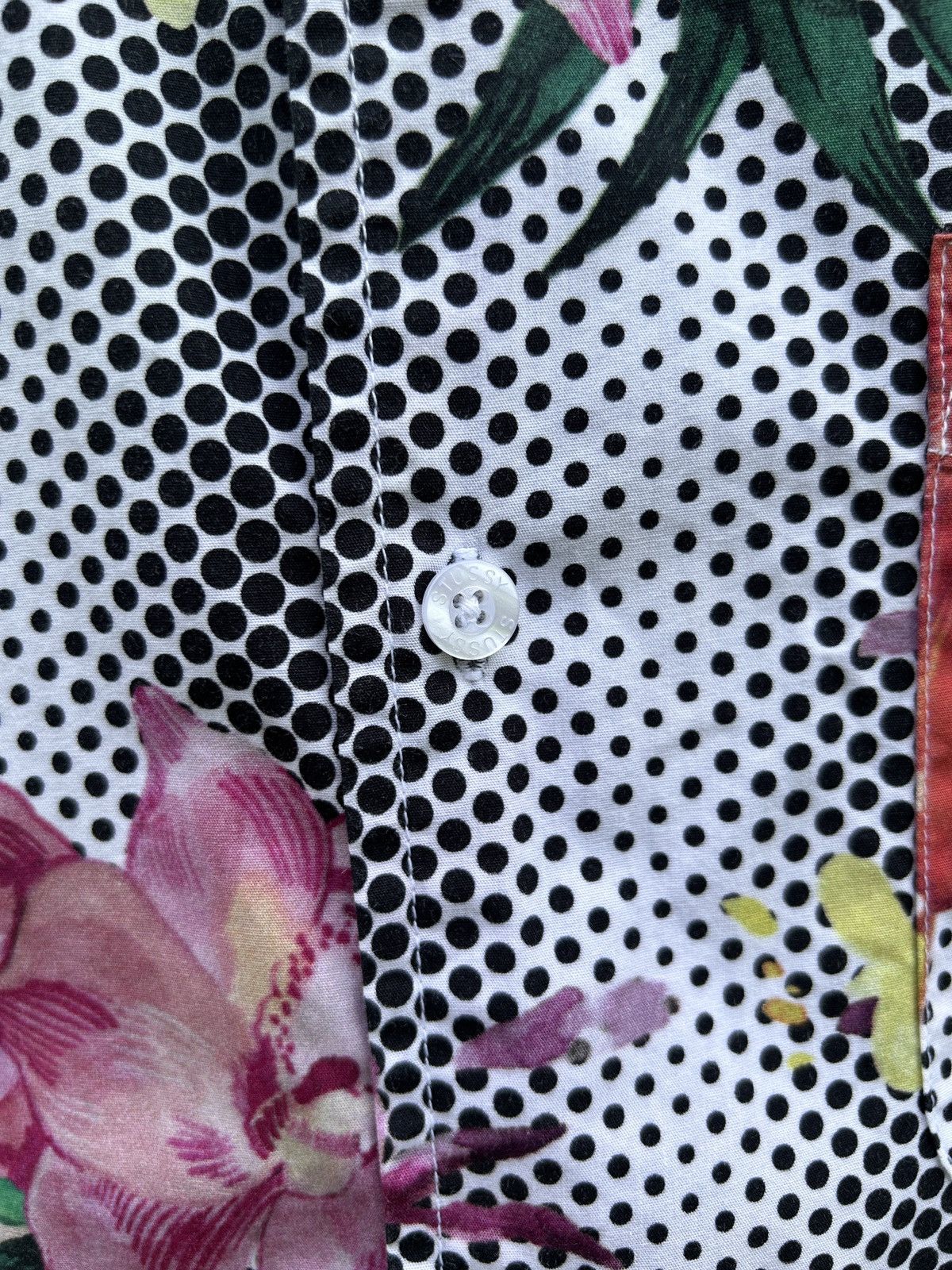 Stussy Stussy Psychedelic Dot Floral Button Up Short Sleeve Shirt Size US M / EU 48-50 / 2 - 3 Thumbnail