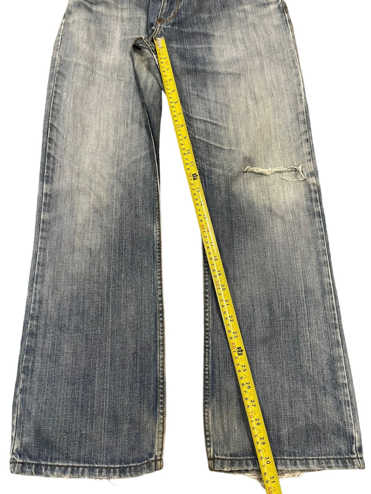 Quiksilver Vintage Quiksilver Blue Wash Distress Style Baggy Jeans Size US 31 - 16 Thumbnail