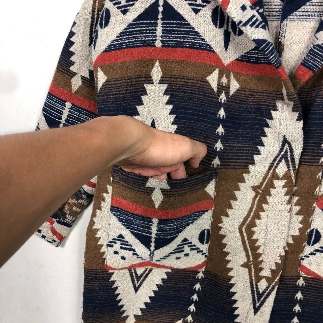Vintage Vintage Navajo Aztec Native Wool Parka Jacket Hooded Size US M / EU 48-50 / 2 - 5 Thumbnail