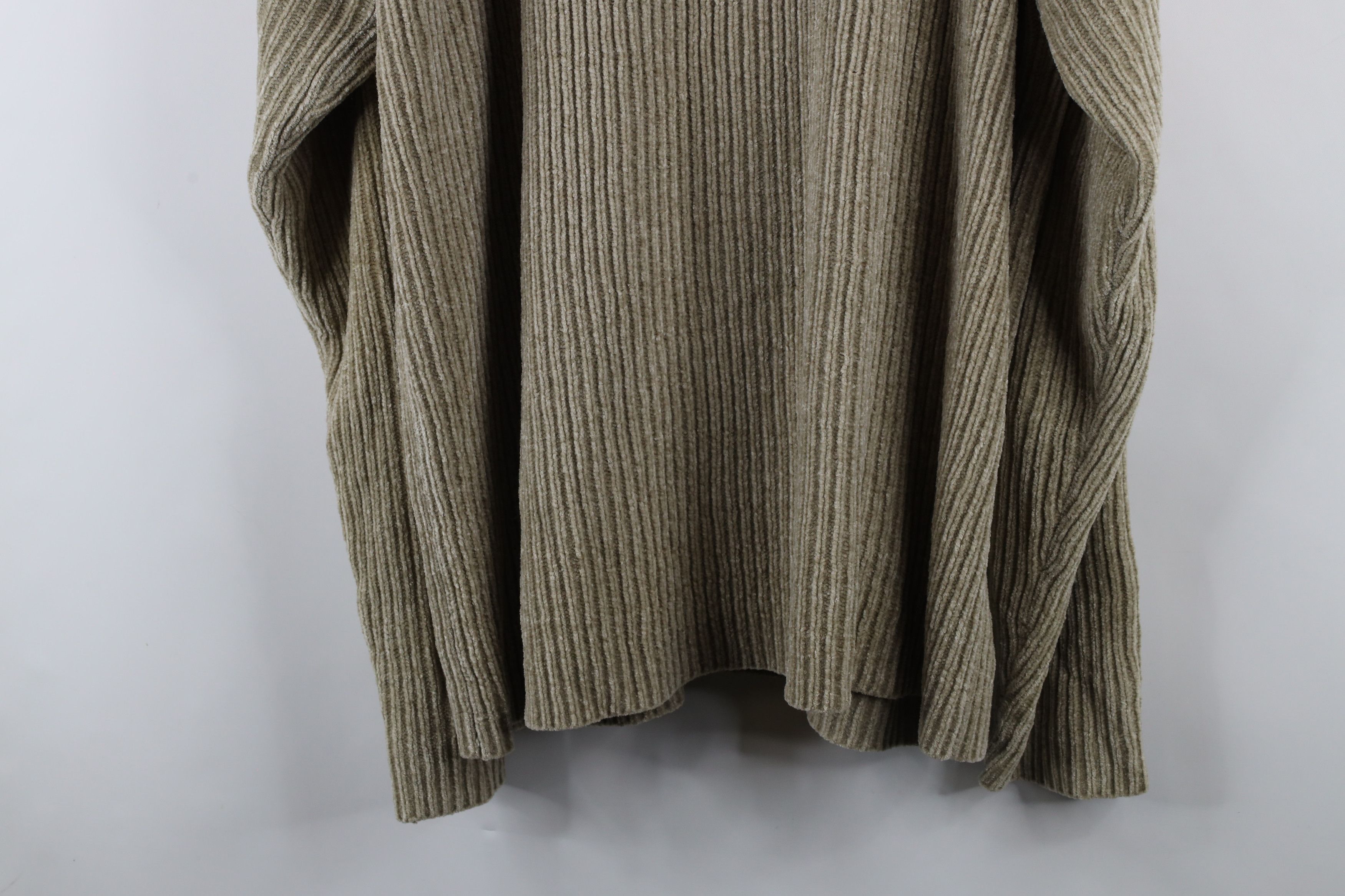 Vintage Vintage 90s Streetwear Fleece Ribbed Knit Sweater Beige Size US XL / EU 56 / 4 - 11 Thumbnail