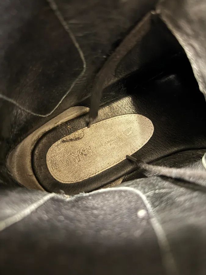 Vintage × Yohji Yamamoto Yohji Yamamoto Y3 Black Leather Boots Size US 11 / EU 44 - 8 Thumbnail