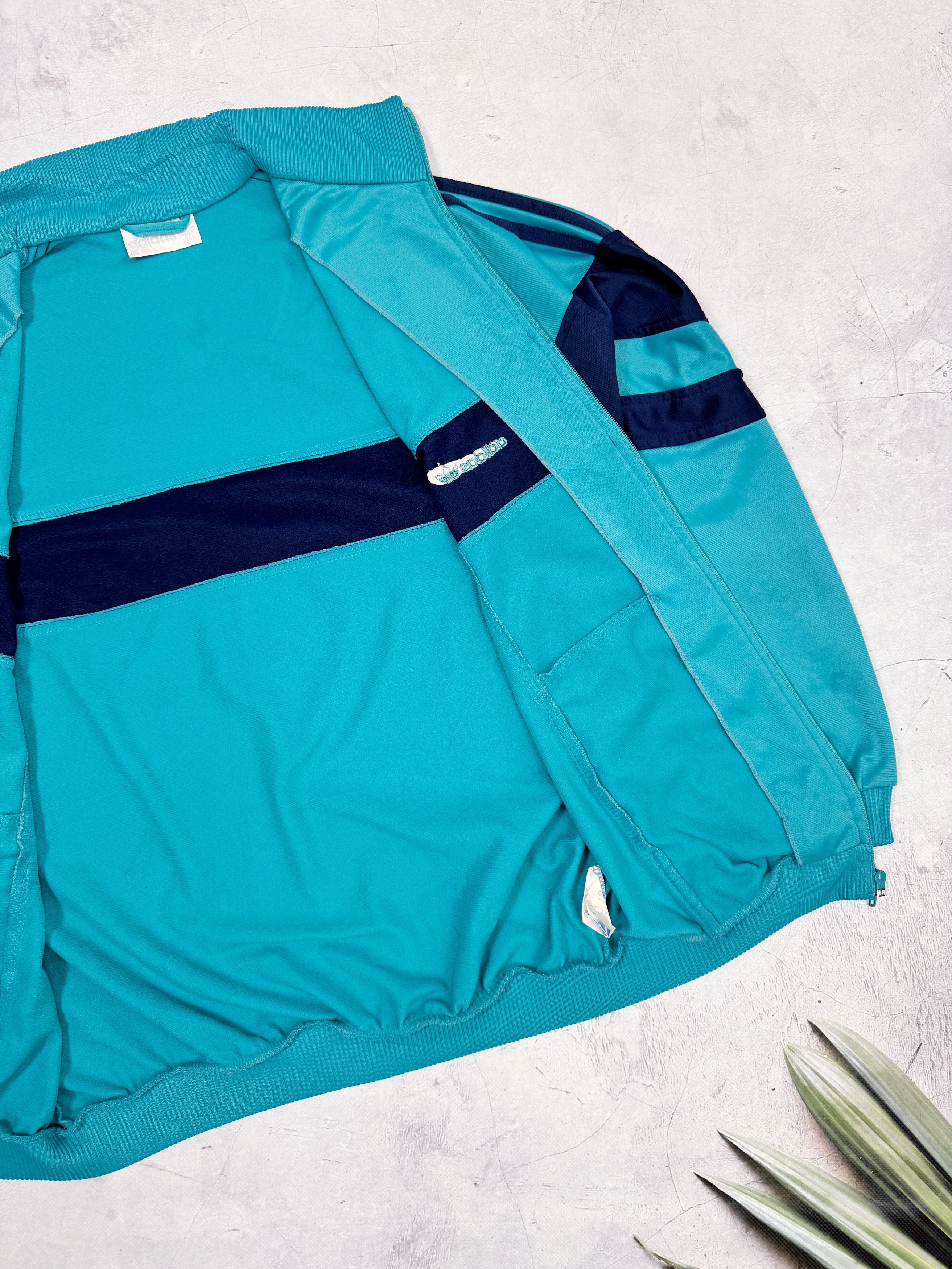 Adidas × Vintage Vintage Adidas Track Jacket SINGAPORE Aquamarine Blue Size US M / EU 48-50 / 2 - 14 Thumbnail