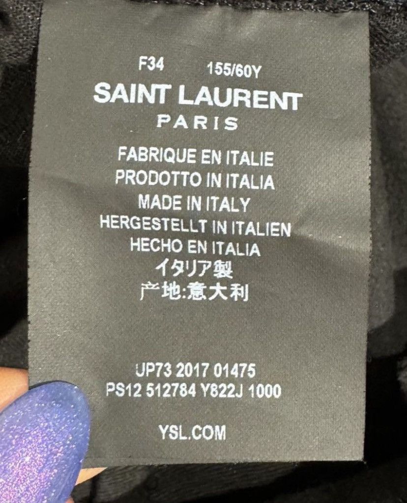 Saint Laurent Paris Saint Laurent Black Cotton Pants Size 25" / US 0 / IT 36 - 6 Thumbnail