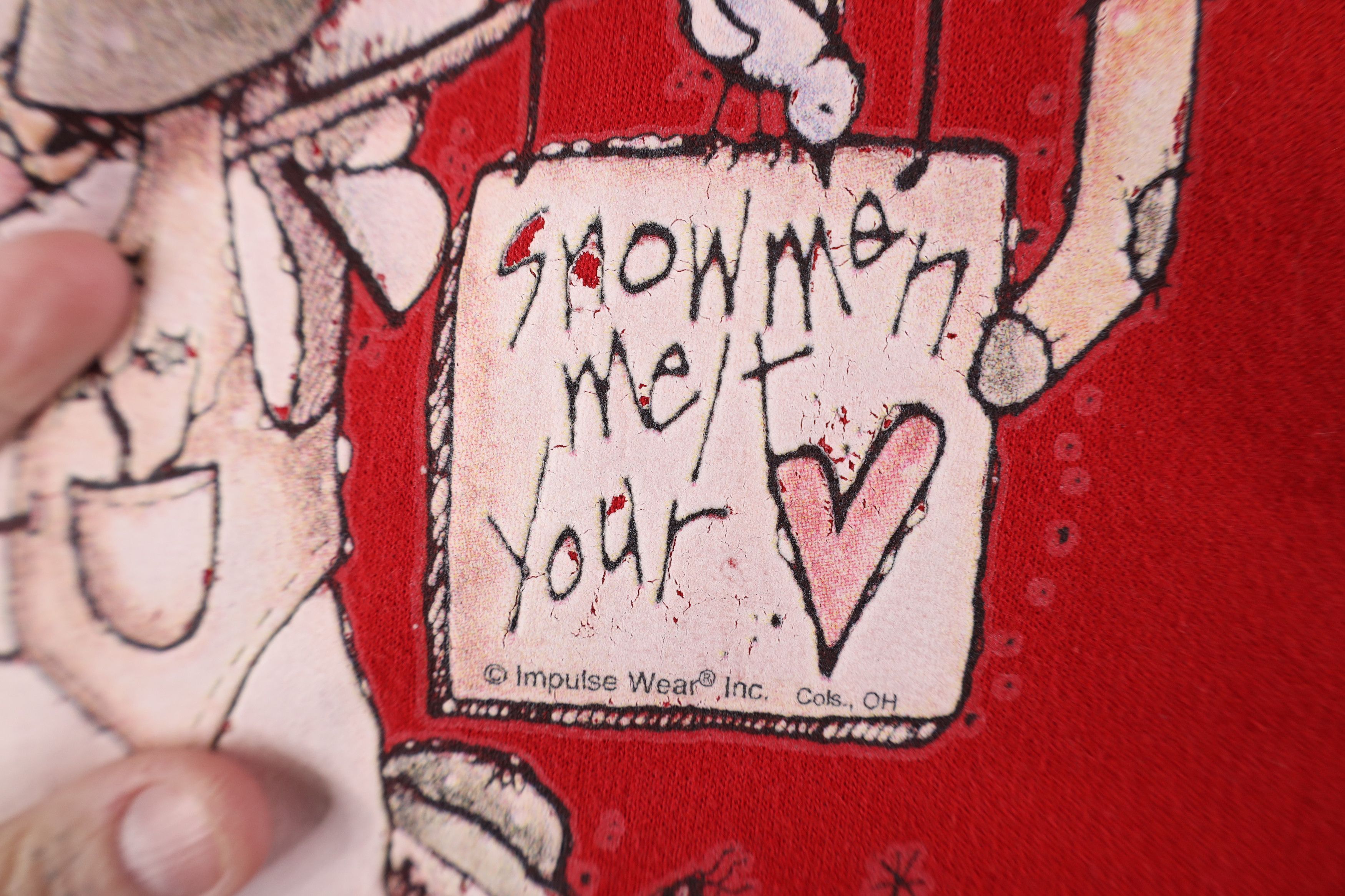 Vintage Vintage 90s Streetwear Babydoll Christmas Snowman Sweatshirt Size XXL / US 16-18 / IT 52-54 - 5 Thumbnail