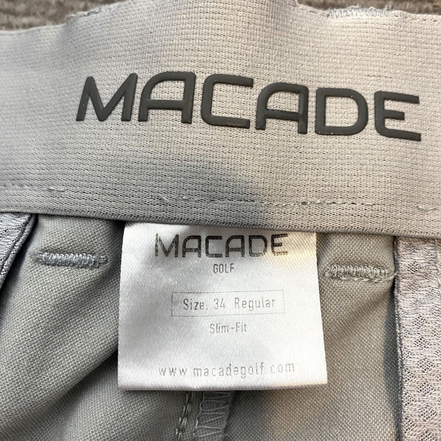Vintage Macade Pants Mens 34 Gray Golf Slim Fit Stretch Nylon Spandex Size US 34 / EU 50 - 5 Thumbnail