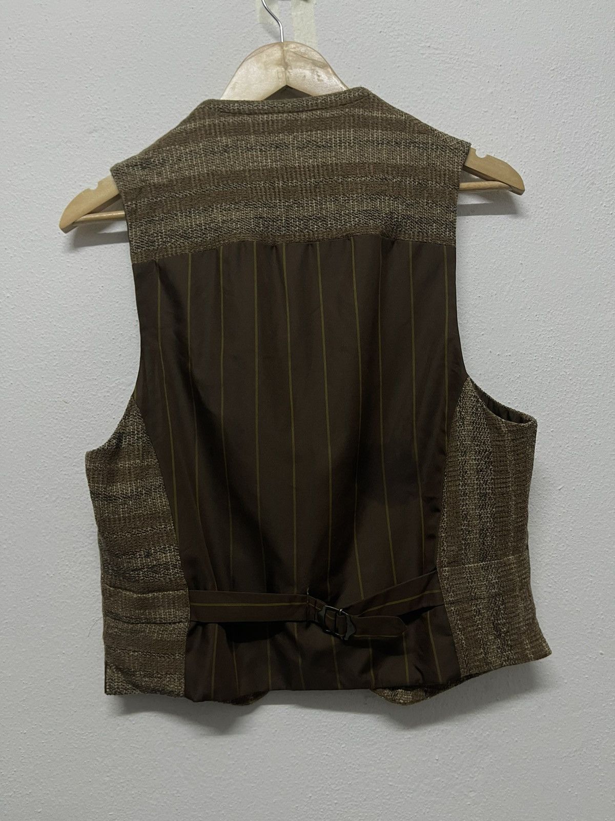 Japanese Brand × Vintage × Yoshiyuki Konishi 90s YOSHIYUKI KONISHI FICCE UOMO WOOL MIX SILK WESTERN VEST Size US M / EU 48-50 / 2 - 2 Thumbnail