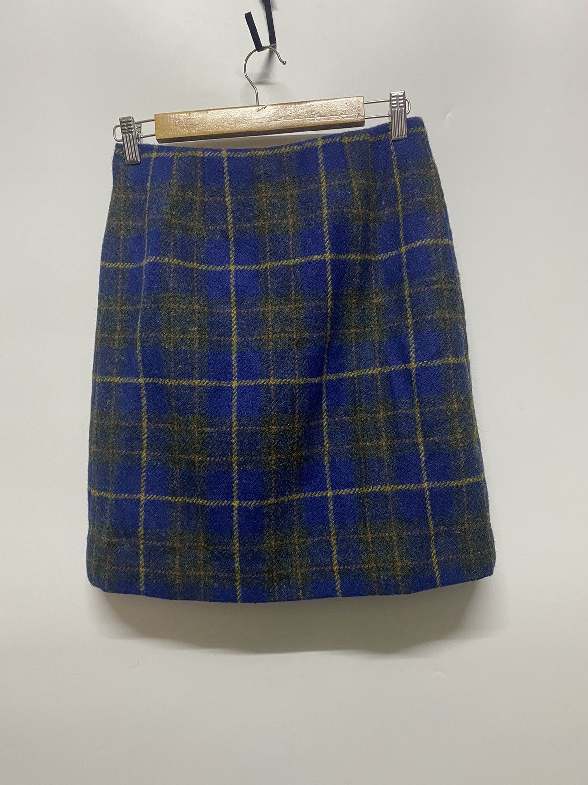 Harris Tweed × Japanese Brand Mackintosh Philosophy Harris Tweed Plaid Wool Skirt Mini Size 26" / US 2 / IT 38 - 2 Thumbnail