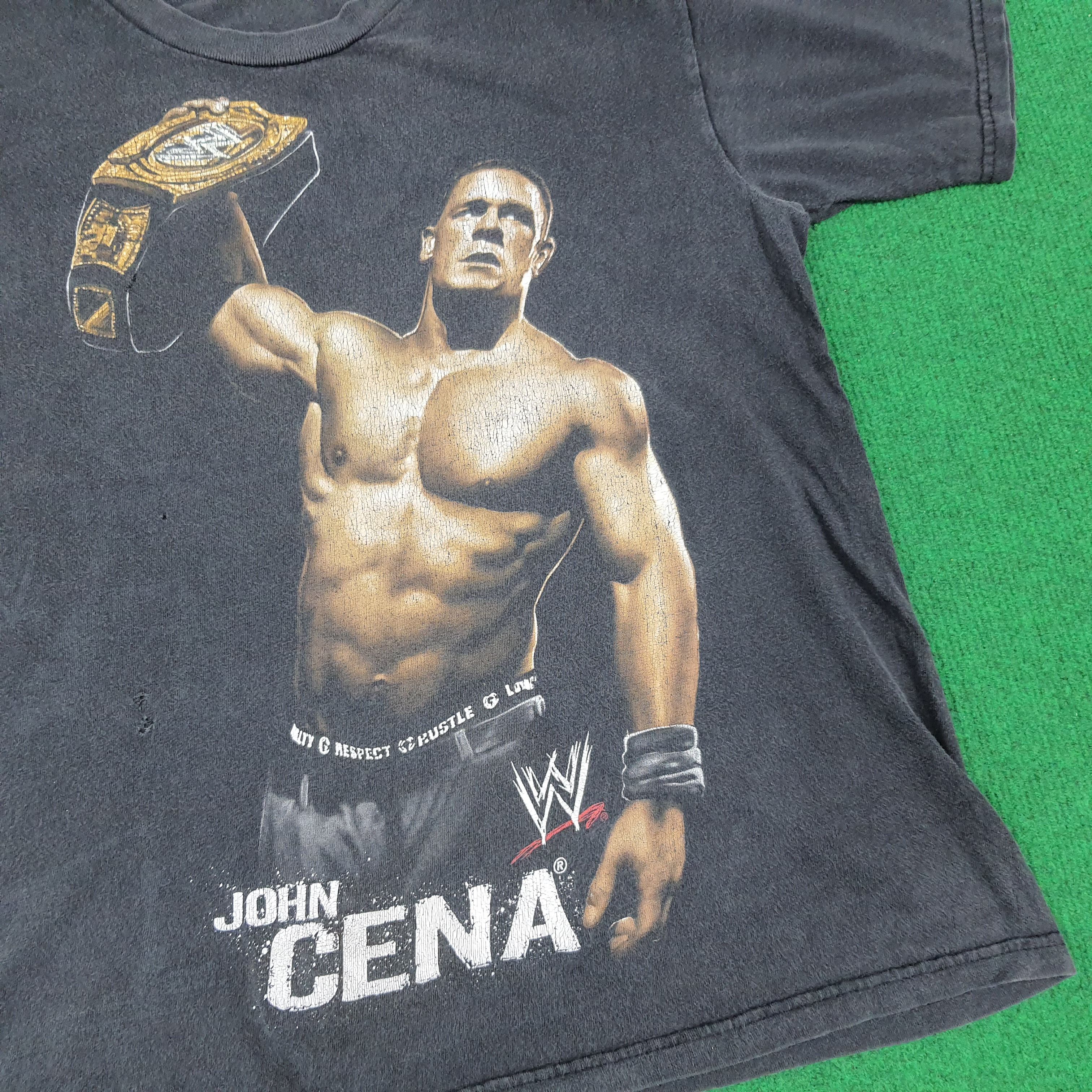 Vintage × WWE × WWF Vintage WWE Wrestling John Cena Champion Tshirt Size US M / EU 48-50 / 2 - 2 Thumbnail