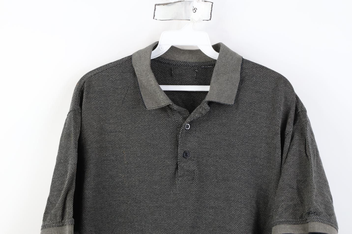 Vintage Vintage 90s Streetwear Geometric Collared Golf Polo Shirt Size US L / EU 52-54 / 3 - 2 Thumbnail