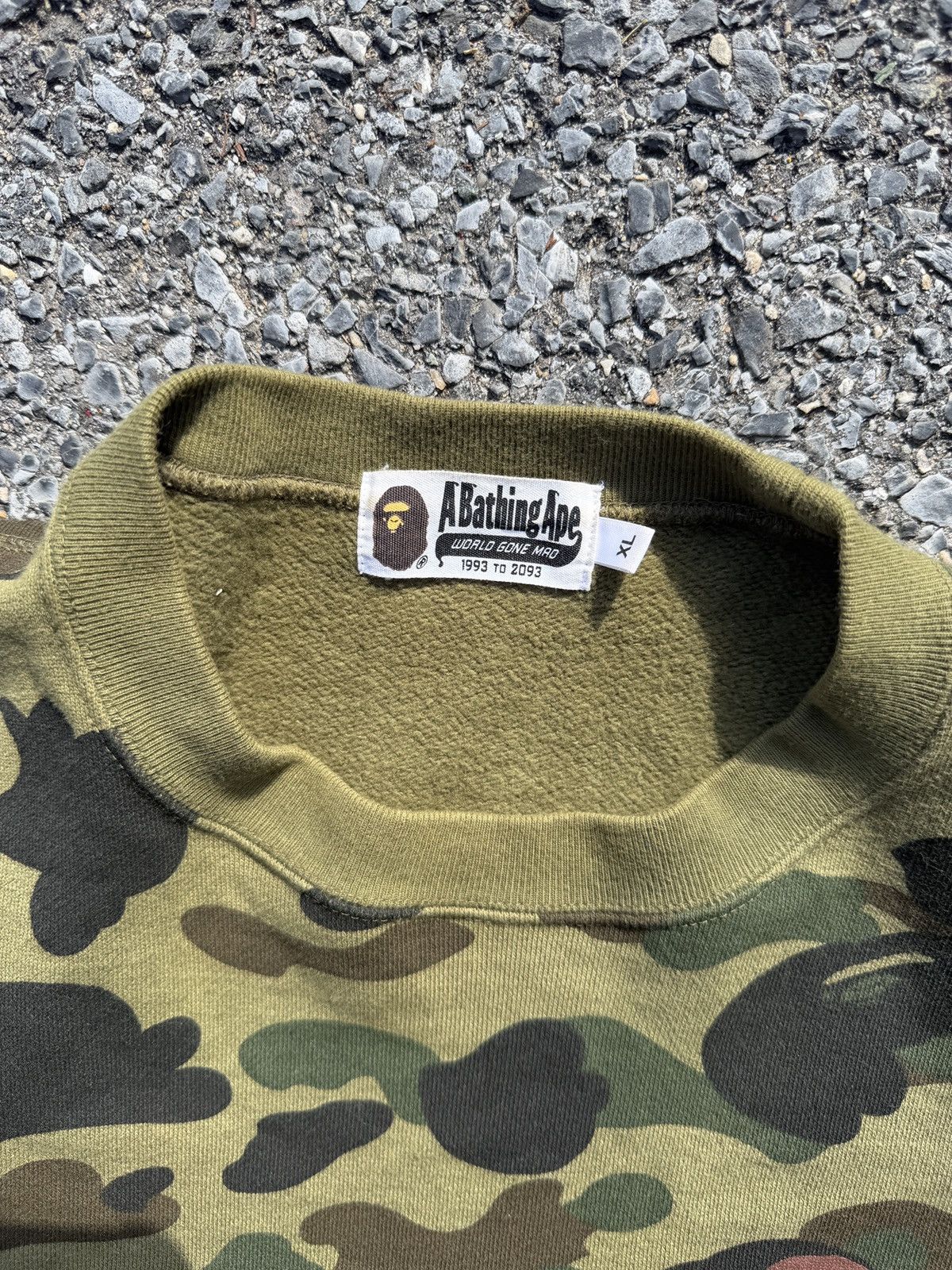 Bape 1st camo Green camo bape crewneck ape head sz XL japan Size US XL / EU 56 / 4 - 4 Thumbnail