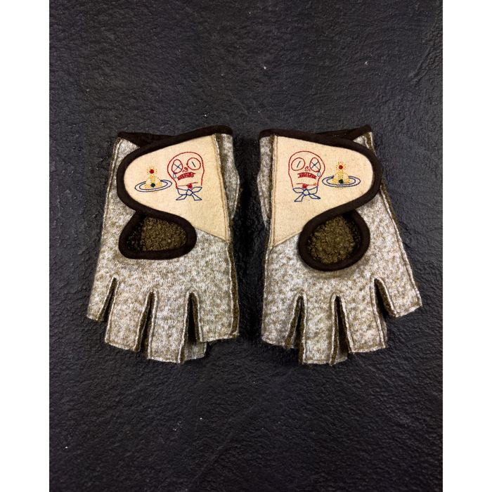 Vivienne Westwood Vivienne Westwood Orb Skull Fingerless Gloves Grailed