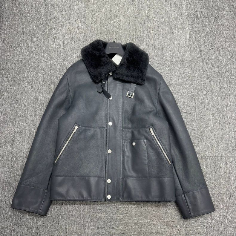Hermes Cattle and sheep fur jacket