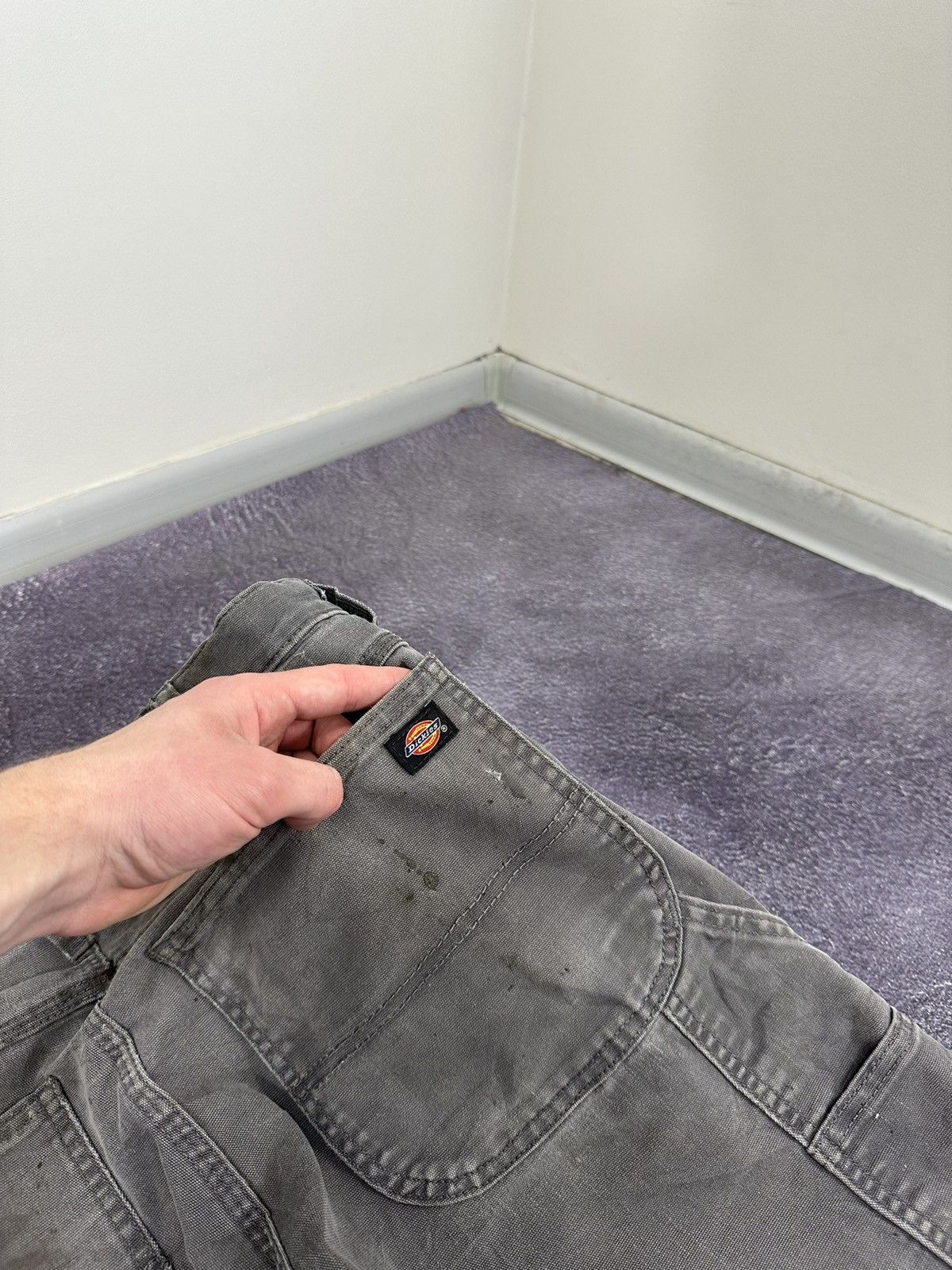 Dickies Vintage Dickies Faded Grey Distressed Y2K Hype Work Pants Size US 34 / EU 50 - 9 Thumbnail