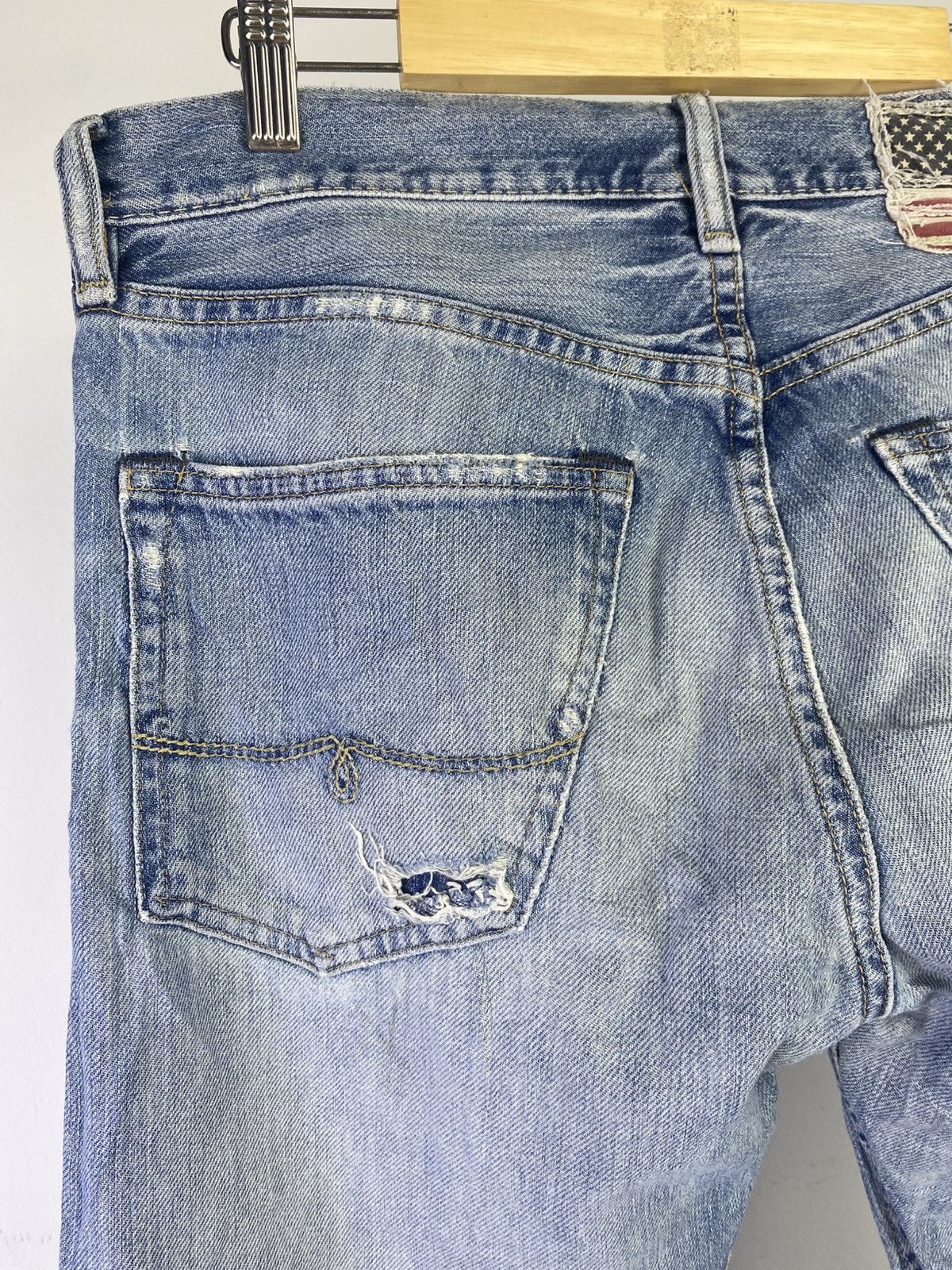 Polo Ralph Lauren Polo Ralph Lauren Distressed Slim Straight Denim Japan Size US 32 / EU 48 - 18 Thumbnail