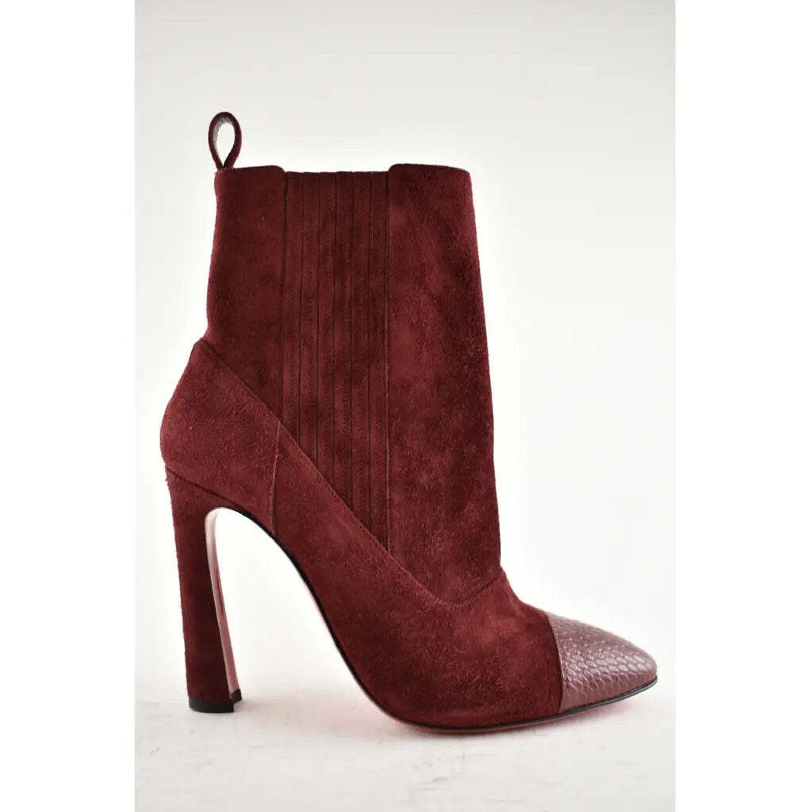 Christian Louboutin Christian Louboutin Me In The 90S 100 Tanin Red Suede Size US 7 / IT 37 - 2 Thumbnail
