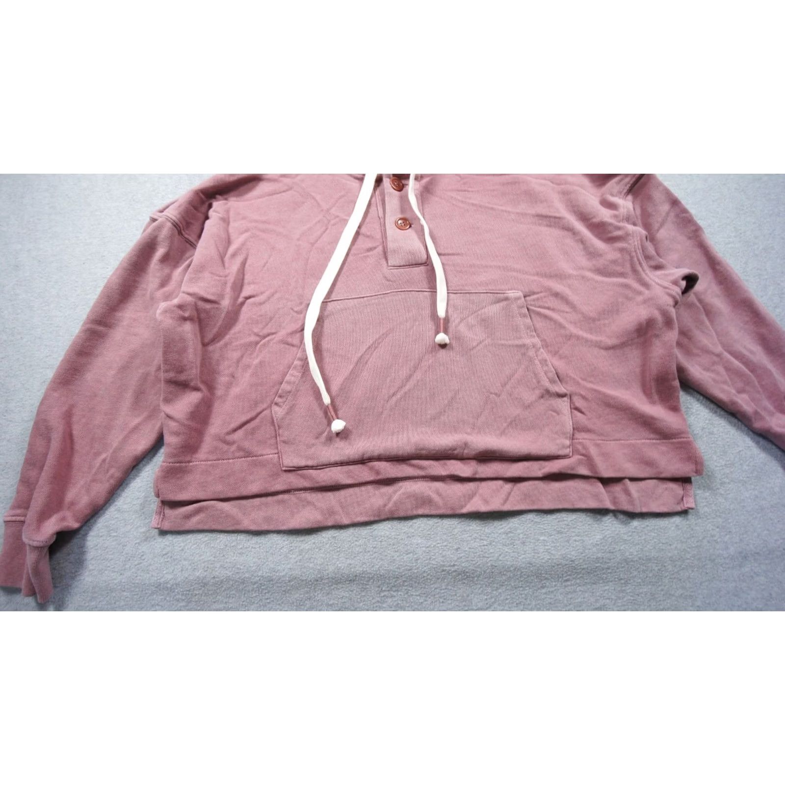 Outerknown Outerknown Hoodie Womens XS Oversized Pink Pullover Hooded Henley Outdoors Sweatshirt Shirt Size XS / US 0-2 / IT 36-38 - 3 Thumbnail