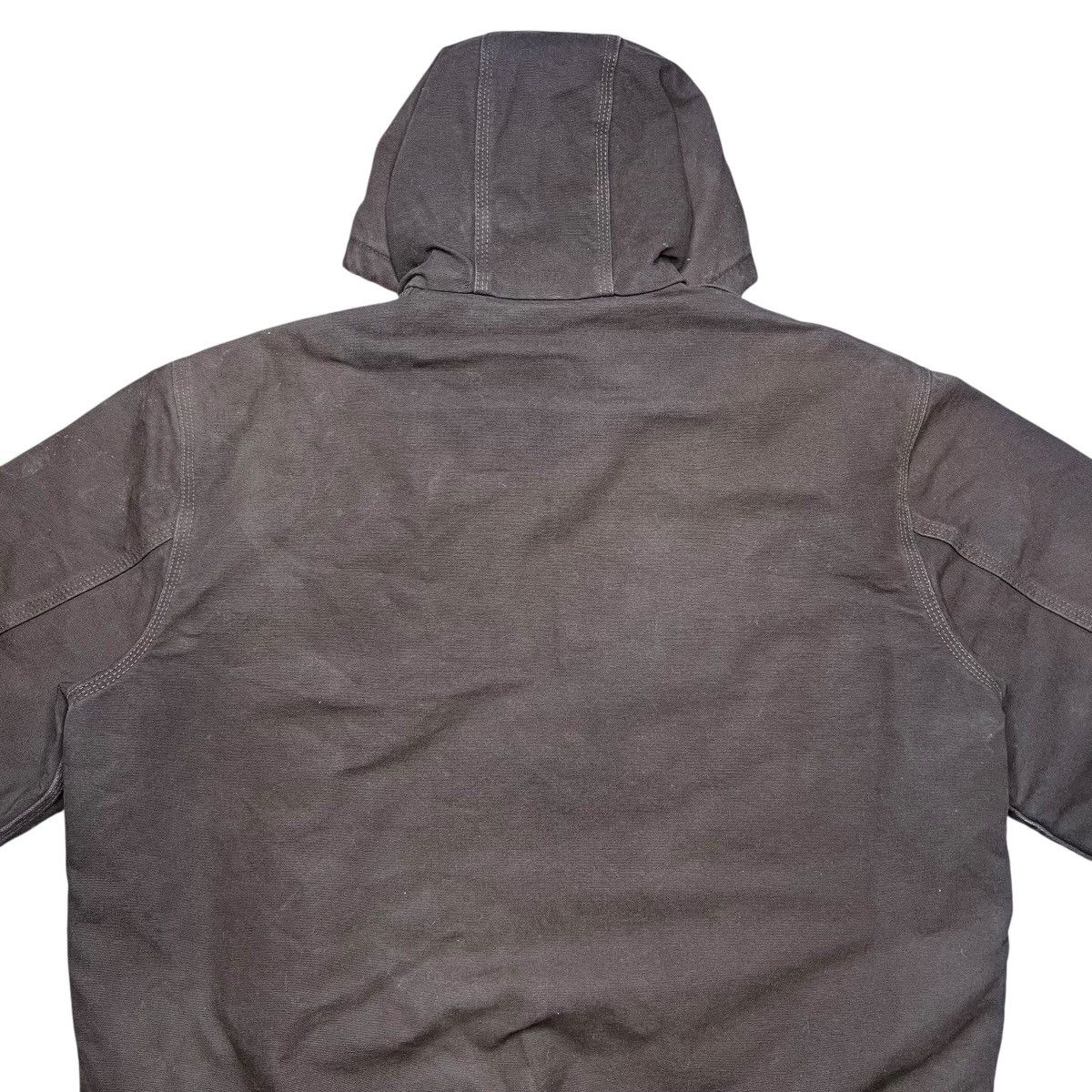 Carhartt Vtg 2000s Carhartt J130 DKB Hooded Dark Brown Canvas Jacket Size US L / EU 52-54 / 3 - 11 Thumbnail