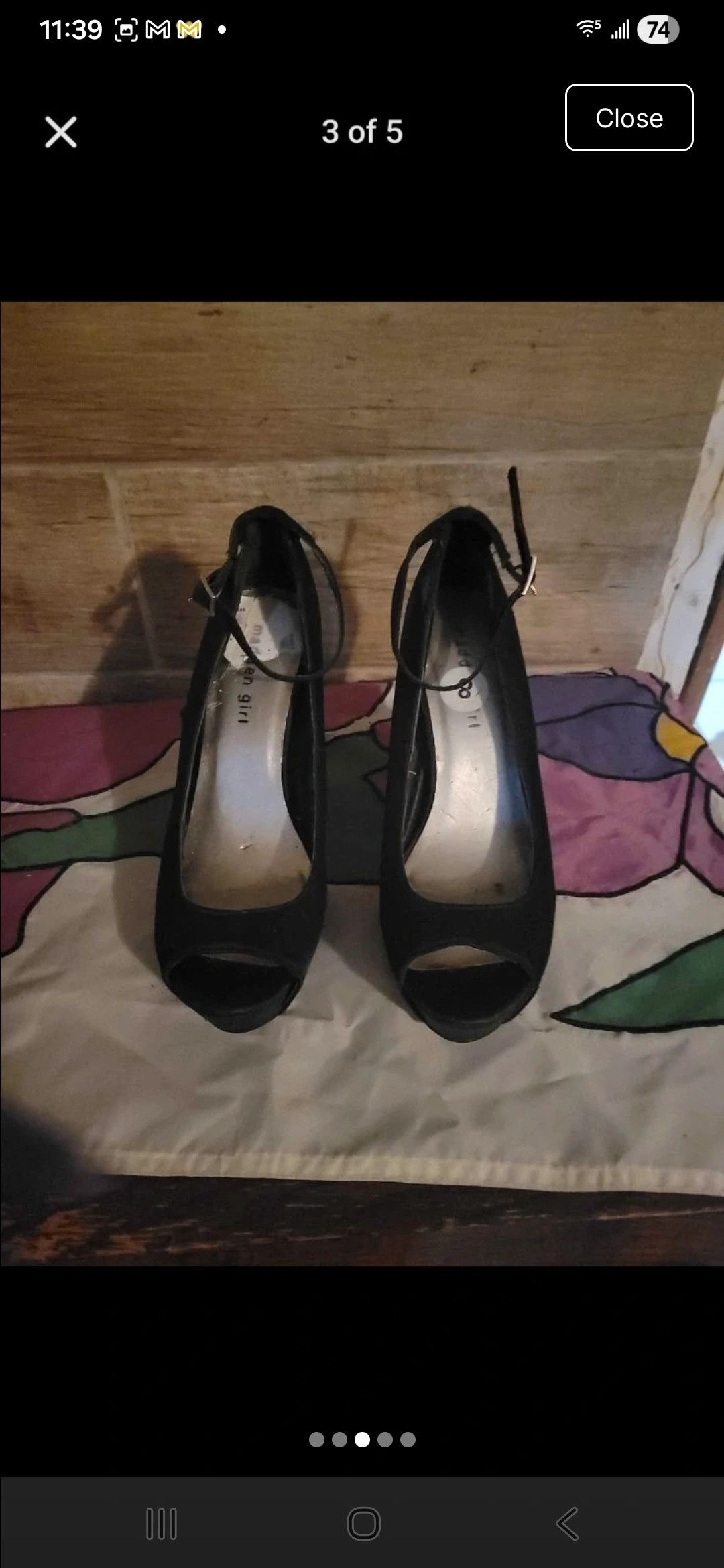 Steve Madden Madden girl black rhinestone heels Size US 8 / IT 38 - 3 Thumbnail